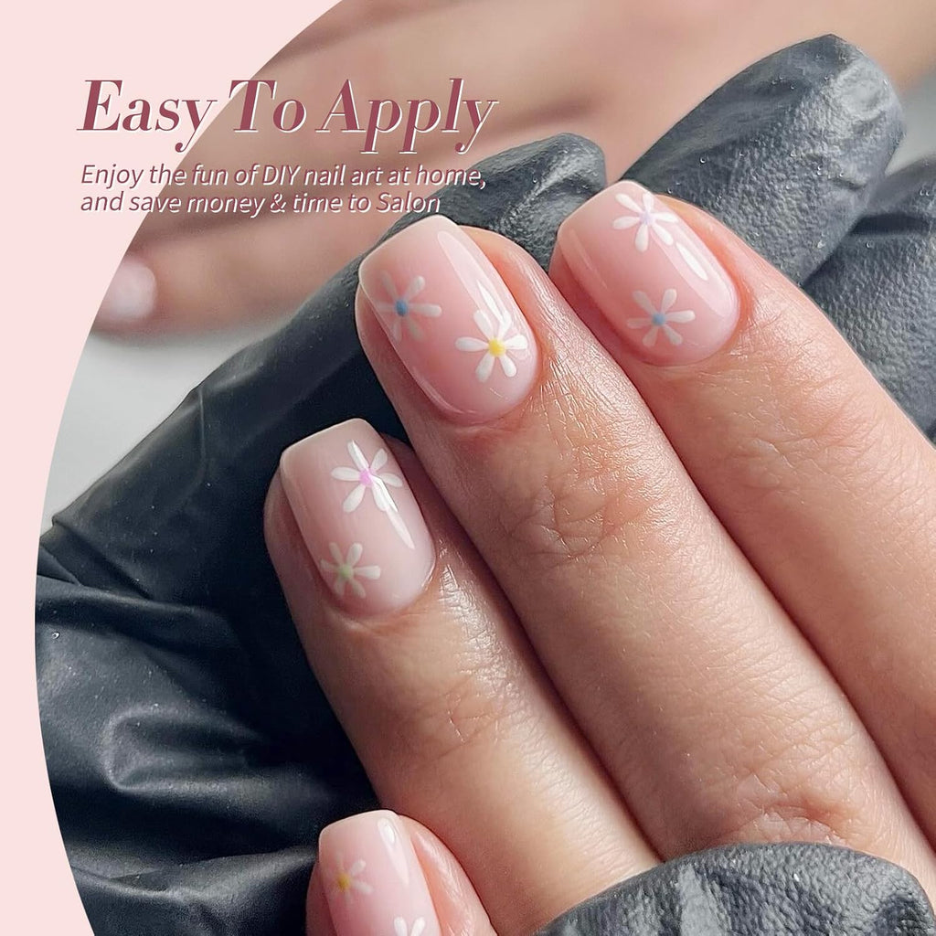 Born Pretty Milky White Jelly Nude Pink Gel Nail Polish Valentine's Day Translucent Natural Sheer Pink Soak Off U v Light Cure Gel Polish Kit for Salon and Nail Art DIY at Home 6Colors : Beauty & Personal Care