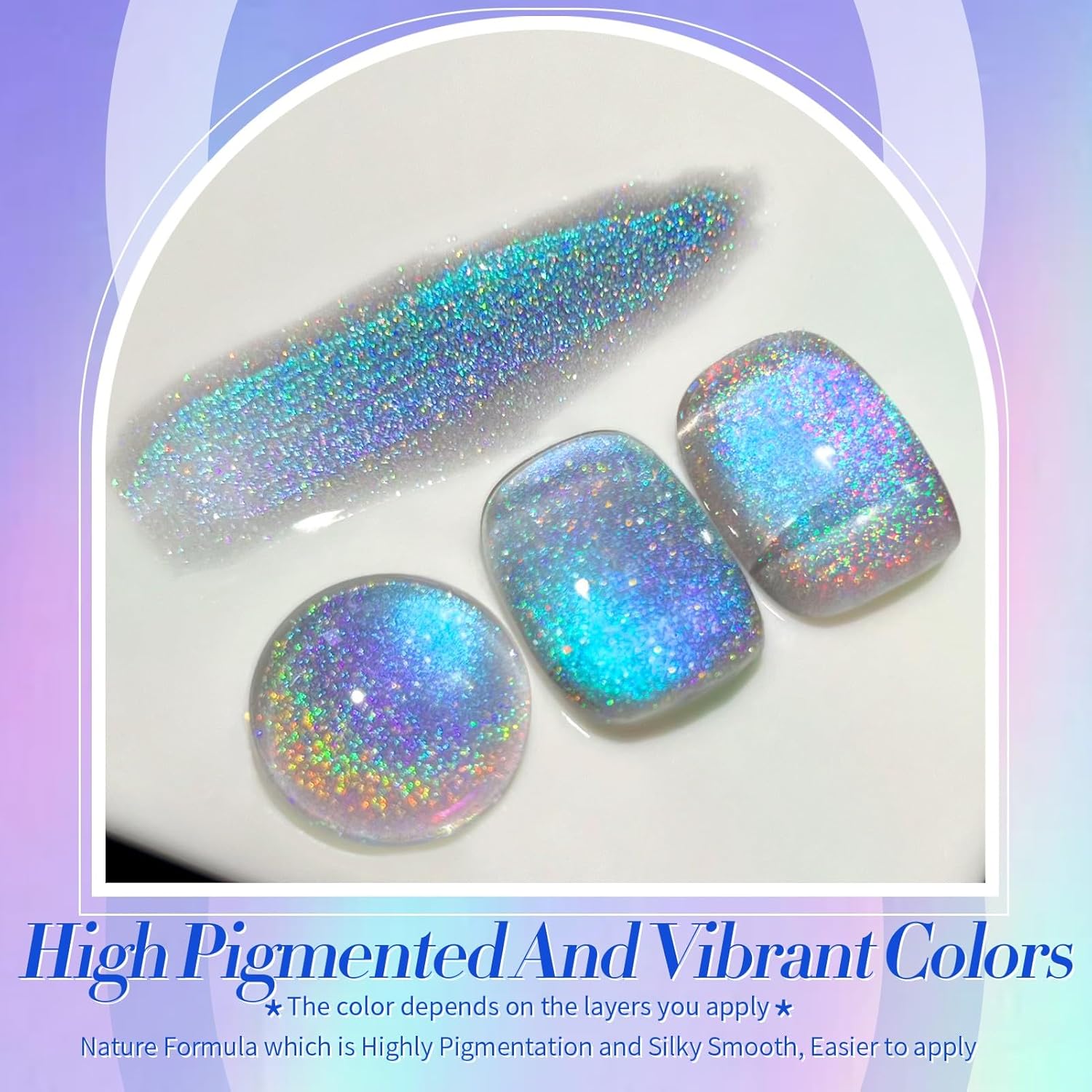 Born Pretty 9D Cat Magnetic Eye Gel Nail Polish Holographic Rainbow Gel Polish Blue Purple Soak Off U V LED Gel Polish Nail Art Design Manicure Salon DIY Home 15ML : Beauty & Personal Care