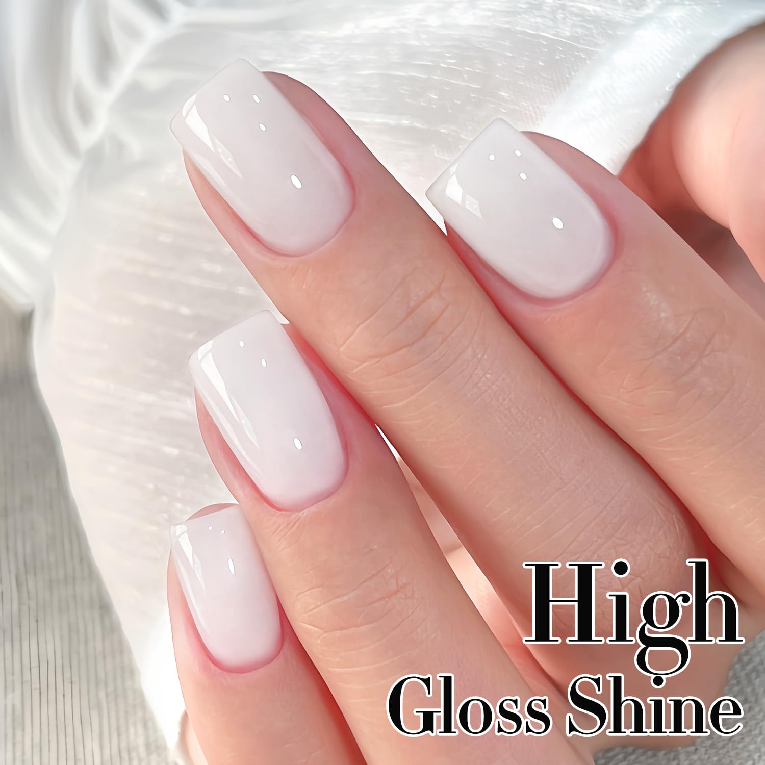 Double Rhythm 15ML Gel Nail Polish Pure Sheer Same Color Same Bottle Gel Polish Art Manicure Salon DIY at Home for Women (Milky White-A1075) : Beauty & Personal Care