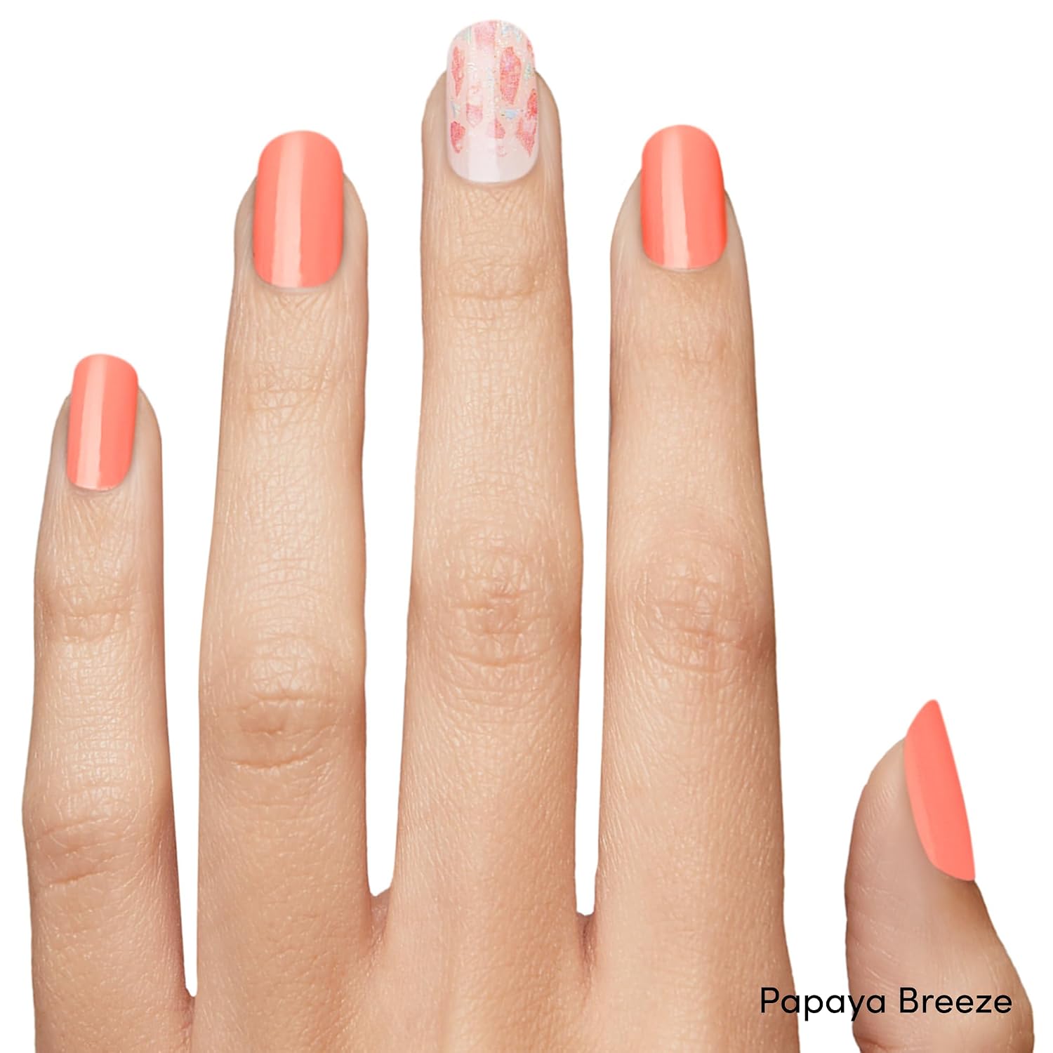 Dashing Diva Gloss Nail Strips Bundle - The Vivids Collection - Fruit Punch Petals & Papaya Breeze - UV Free. Chip Resistant. Long Lasting Gel Stickers - Contains 2 Sets : Beauty & Personal Care