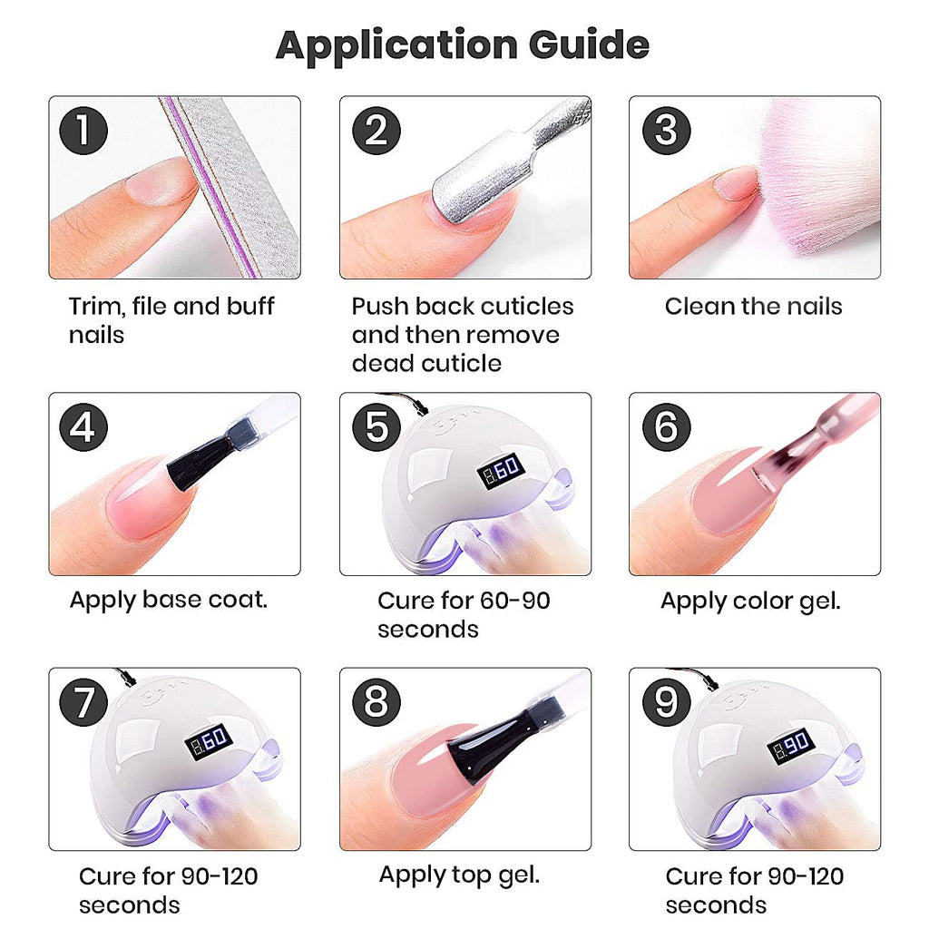 RARJSM Nude Gel Polish Sheer Rose Pink Gel Nail Polish Clear Pink French Manicure Nude Pink Jelly Nail GelPolish Varnish Curing Requires 1pcs 15ml LED UV Gel Soak Off for Home Salon Nail Art DIY : Beauty & Personal Care