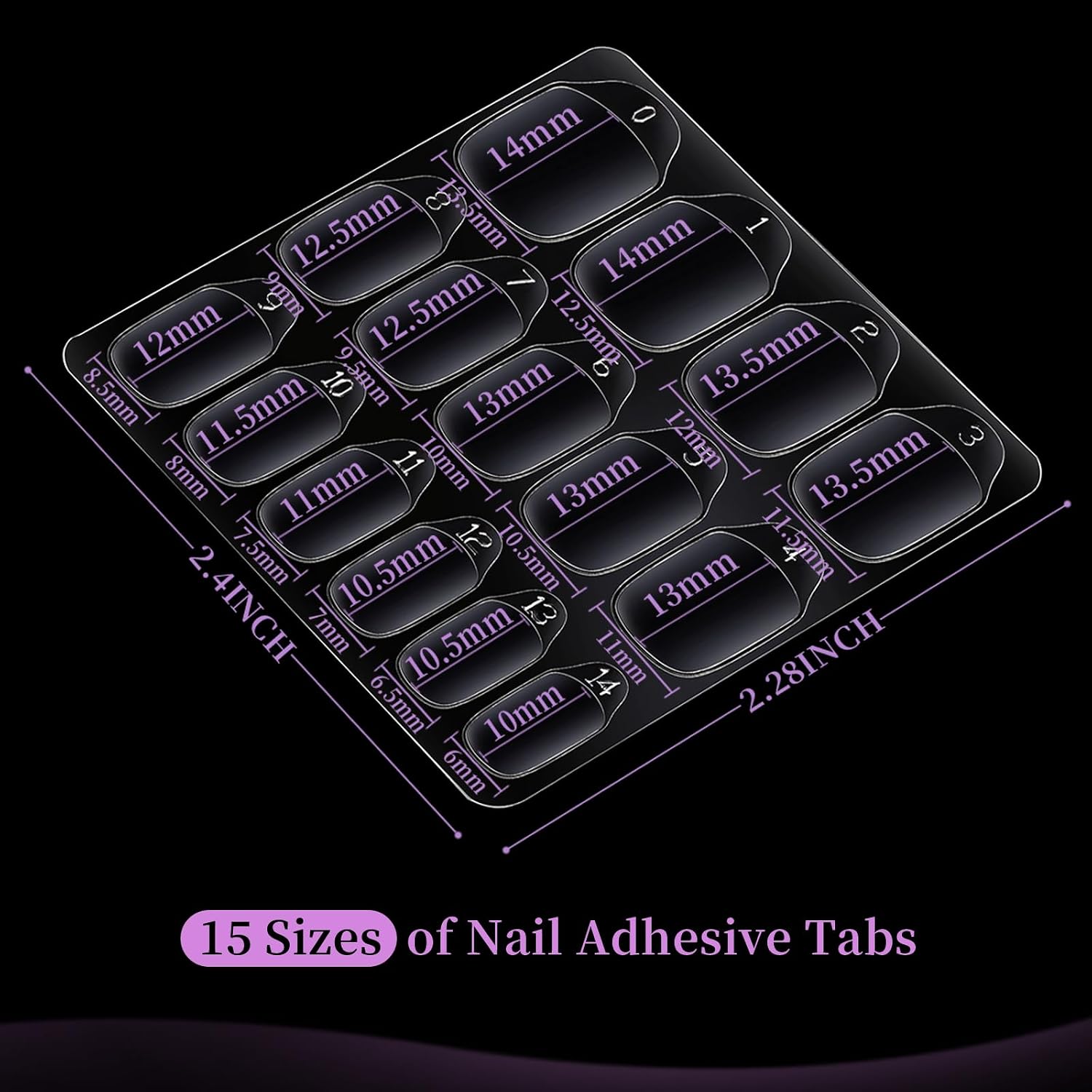 Teenitor 600pcs Press on Nail Adhesive Tabs. 15 Sizes of Nail Stickers for Press ons. Press on Nails Glue Stickers Press on Nail Sticky Tabs. Clear/Yellow : Beauty & Personal Care