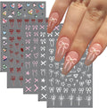 Fcozpjk 5D Embossed White Flowers Nail Stickers. 5 Sheets Self-Adhesive Floral Nail Decals. Spring Rose Butterfly Nail Art. 3D Acrylic Flowers for Manicure Decor : Beauty & Personal Care