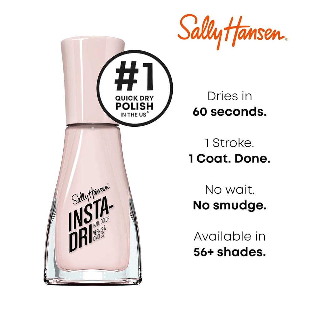 Sally Hansen Insta-Dri Nail Polish | Quick Dry. Long Lasting. Streak-Free Shine | Semi-Opaque. Glossy | 239 In a Blush | Pale Pink Nude Nail Color : Beauty & Personal Care