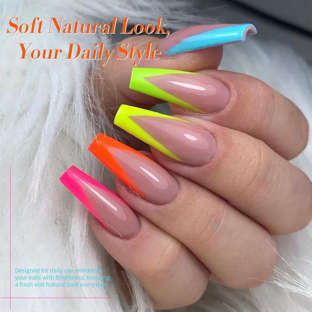 Born Pretty Gel Nail Polish Spring Summer Neon Fluorescent Orange Hot Pink Blue Yellow Green Purple Soak Off U V LED Gel Nail Polish Set Nails Art 7ml 6pcs : Beauty & Personal Care