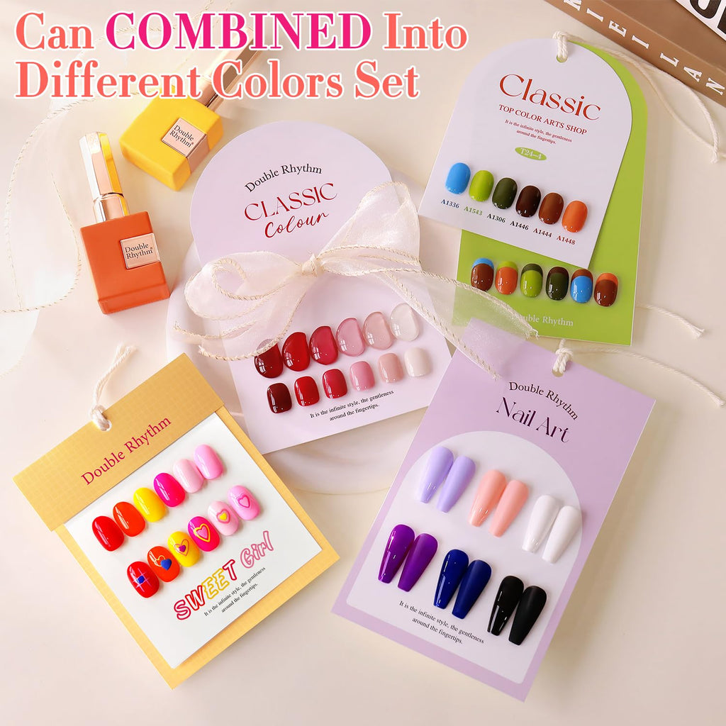 Double Rhythm 28Pcs 0.5Oz Gel Nail Polish Set Same Color Same Bottle Gel Polish Kit Nail Art Manicure Salon DIY at Home for Women (Red Pink Collection-T24-4) : Beauty & Personal Care