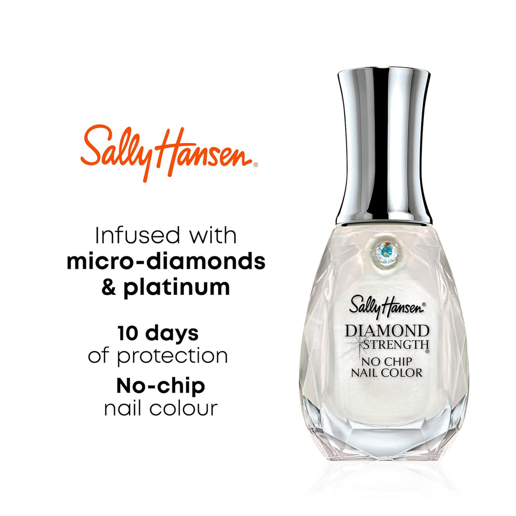 Sally Hansen Diamond Strength. Champagne Toast. Nail Growth. Protective Layer. Sheer. Shimmery Pink Nail Polish : Everything Else