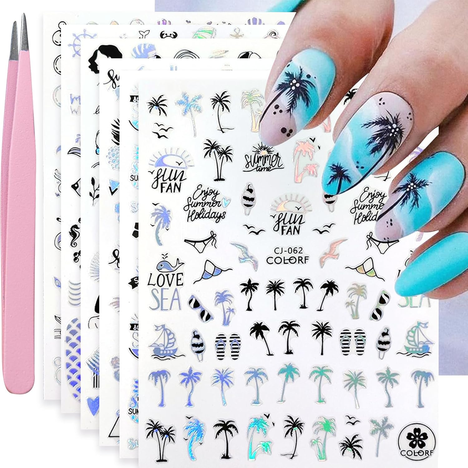 VOTACOS Flower Nail Art Stickers - 5D Embossed. Spring/Summer Daisy Designs. Self-Adhesive Decals for Women's Nail DIY Decoration : Beauty & Personal Care
