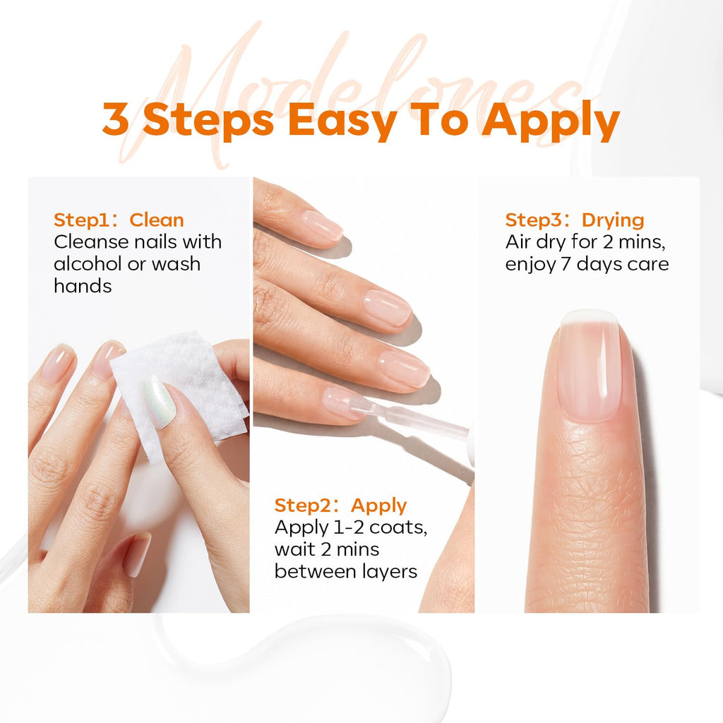 modelones Nail Strengthener and Growth. Clear Nail Polish Nail Repair for Damaged Nails Hardener Extra Strong and Growth Natural Nail Care Gifts for Women Toenails Concealer Polsih 15ml : Beauty & Personal Care
