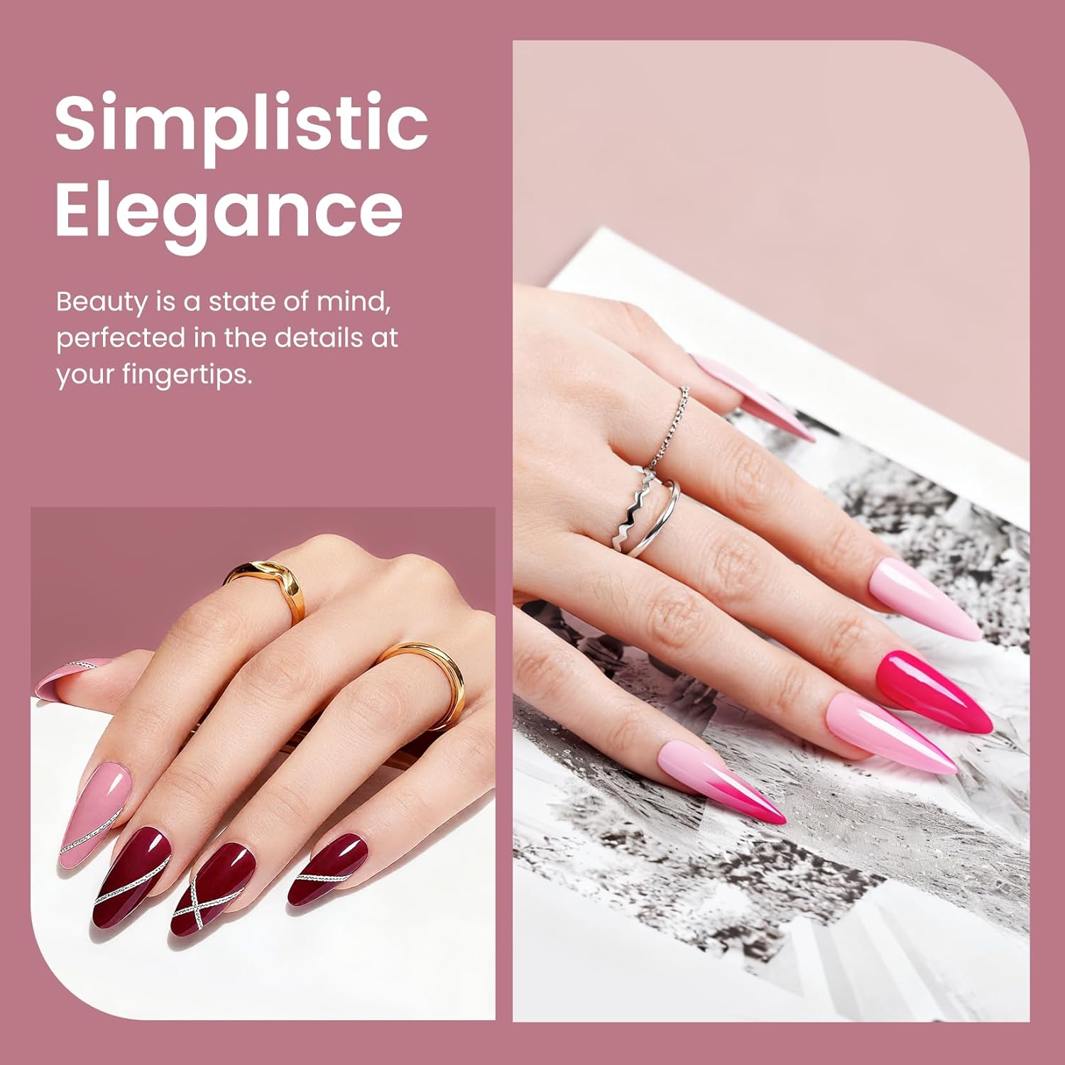 phoenixy 30 PCS Gel Nail Polish. 24 Colors Soak Off Gel Nail Polish Set Pink Blue with Base Matte Glossy Glitter Top Coat Home Manicure Art Beginners Gift for Women : Beauty & Personal Care
