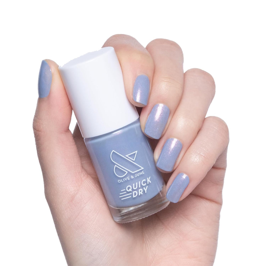 Olive & June Quick Dry Summer Nail Polish | Instant Fast-Drying Smudgeproof | 15-free Vegan Cruelty-Free | Lasts up to 5 Days | Salon-Quality Manicure Pedicure at Home | Swan Opaque White : Beauty & Personal Care