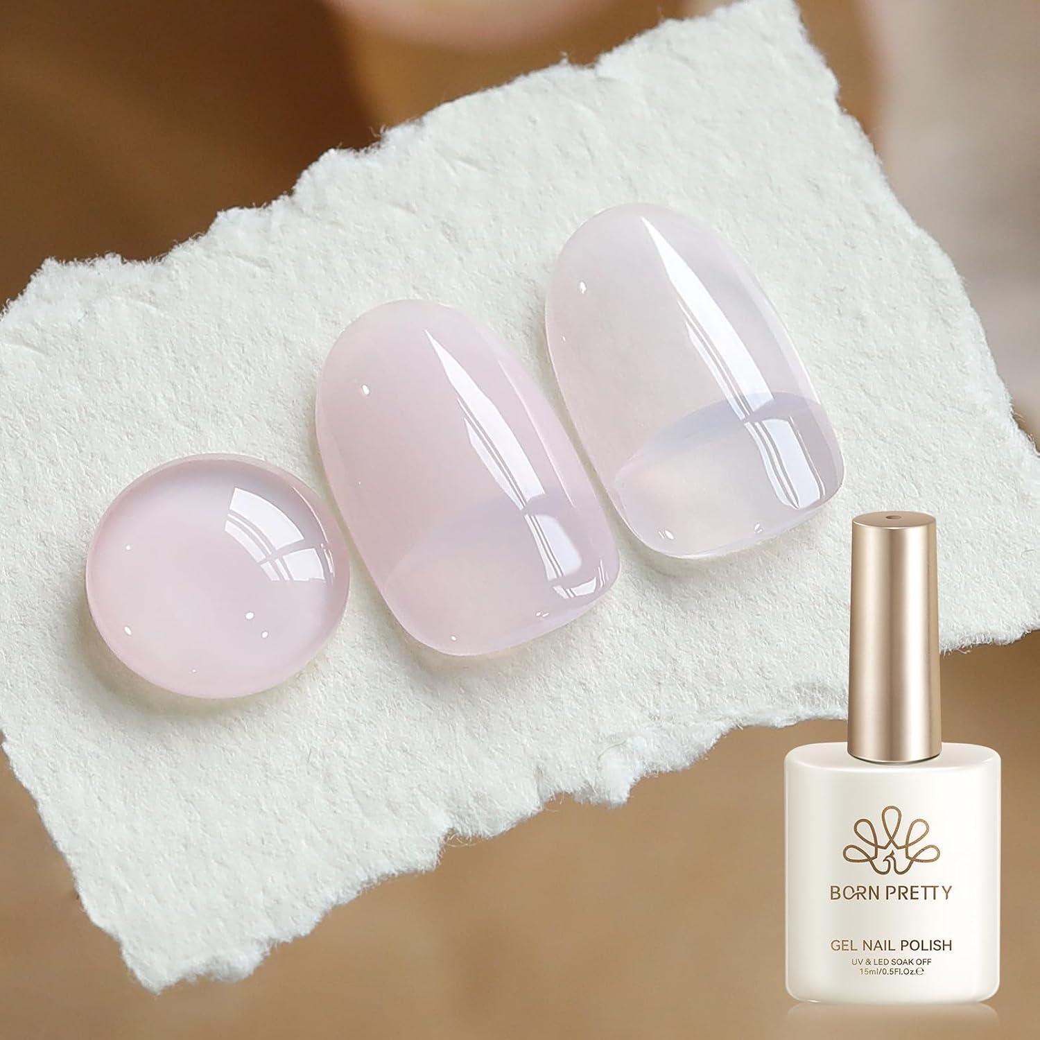 Born Pretty Milky White Gel Nail Polish Jelly White Sheer Translucent Neutral Gel Polish Soak Off Nail Art Gel 15ml. 0.54 Fl Oz : Beauty & Personal Care