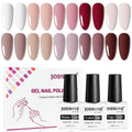 JODSONE 60 PCS Gel Nail Polish Set with 5 Bottles of Base and Glossy Matte Top Coat Soak off Gel Nail Set Suitable for All Seasons Gifts : Beauty & Personal Care