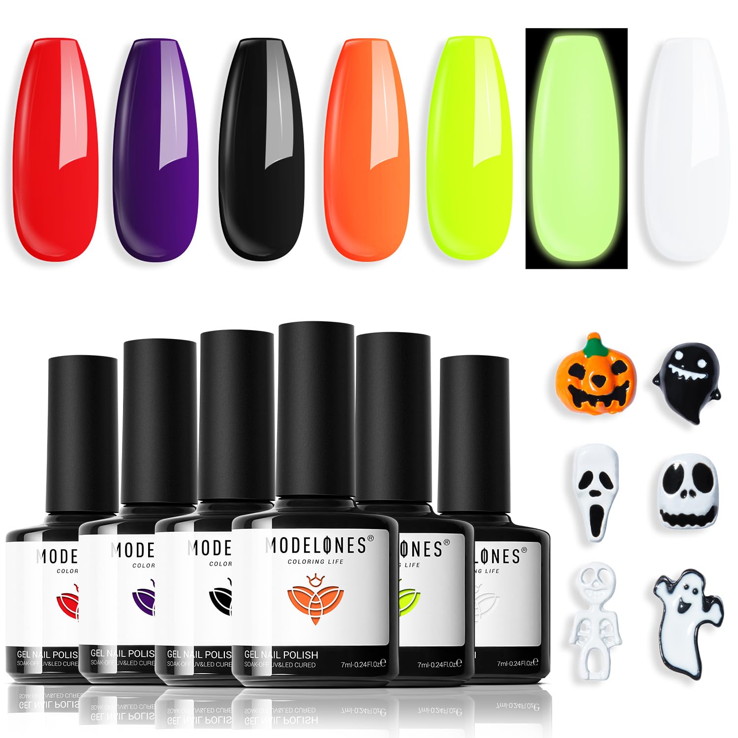 modelones Gel Nail Polish Set- 6 Colors 2026 Chameleon Aurora Shimmer Glitter Gel Polish Kit Blue Green Purple Nail Gel Polish Soak Off LED Nail Lamp Nail Art Gel Kit DIY Salon Gift : Beauty & Personal Care