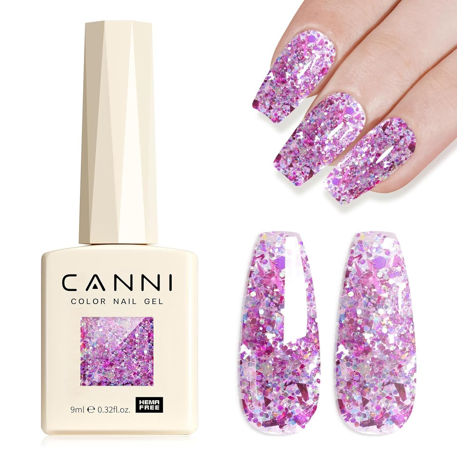 CANNI Light Pink Gel Nail Polish. 1Pcs Baby Pink Gel Polish Soft Pale Color High Gloss Soak Off U V Nail Manicure Salon DIY : Beauty & Personal Care