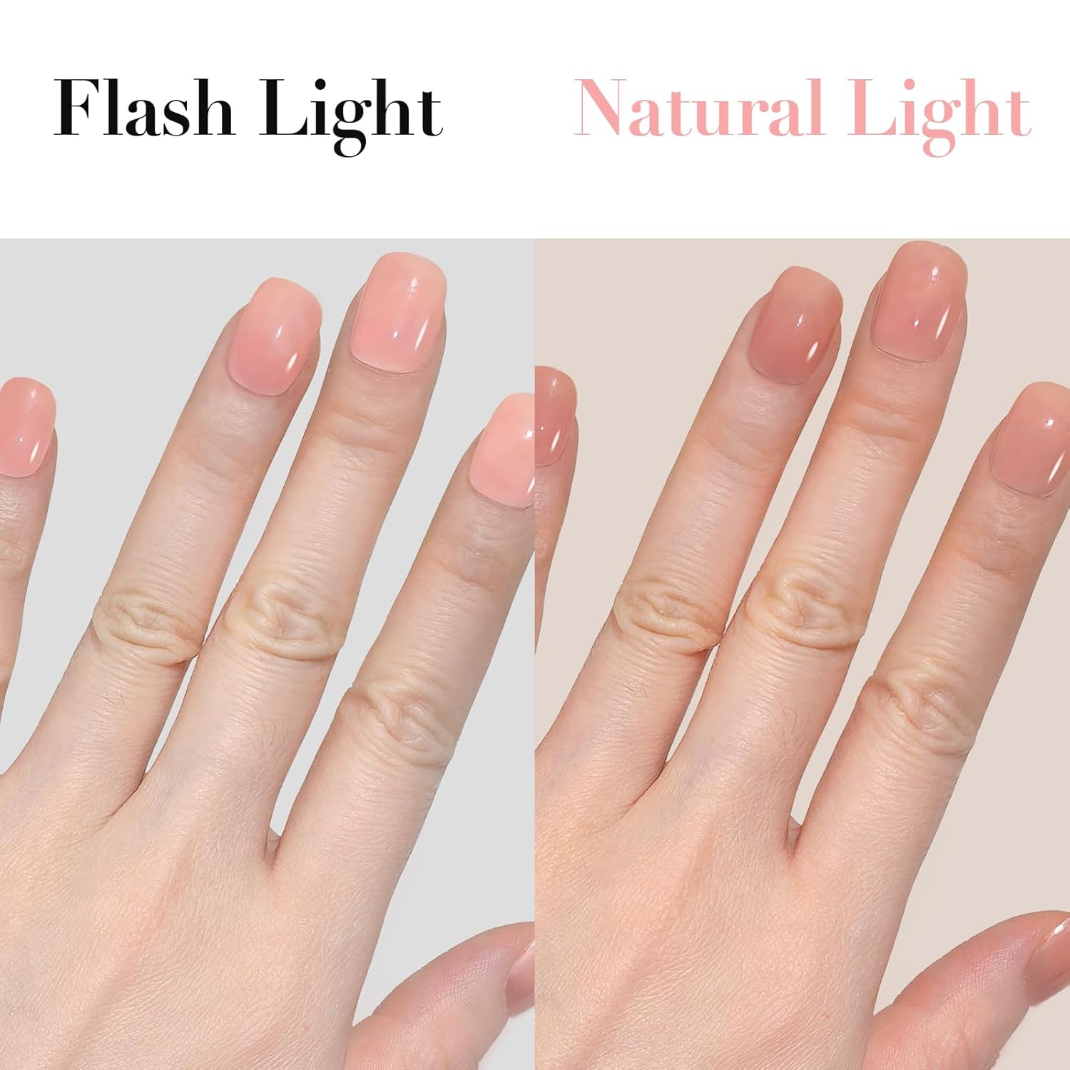 GLAMERMAID Nude Pink Short Press on Nails. Natural Extra Short Squoval Glue on Nails for Women. Coral Pink Square Jelly Soft Gel Fake Nails. Round Reusable Acrylic False Nails Manicure Kit for Women : Beauty & Personal Care