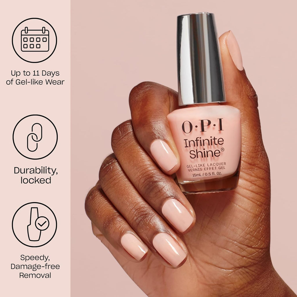 OPI Infinite Shine Bubble Bath | Sheer Nude Pink Crème Long Wear Gel Like Nail Polish | Vegan. Long Lasting. Streak Free : Beauty & Personal Care