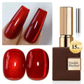 Double Rhythm 0.5 OZ Cat Eye Gel Polish with Magnet 15ML Holographic Glitter Shimmer Translucent Jelly Color Magnetic Polish Salon DIY at Home (Silver-MC1019) : Beauty & Personal Care