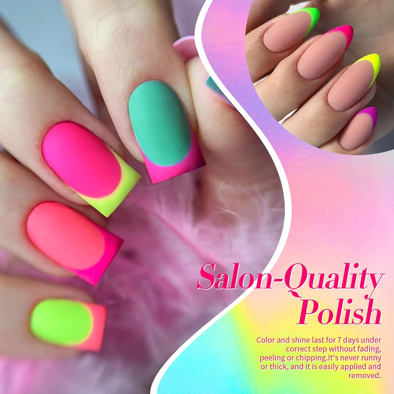 Born Pretty Neon Nail Polish Set. 15 Colors Spring Summer Nail Polish Quick Dry Nail Polish Kit Hot Pink Yellow Green Blue Neon Nail Lacquer Manicure Set for DIY Nail Art Salon Home Gift : Beauty & Personal Care