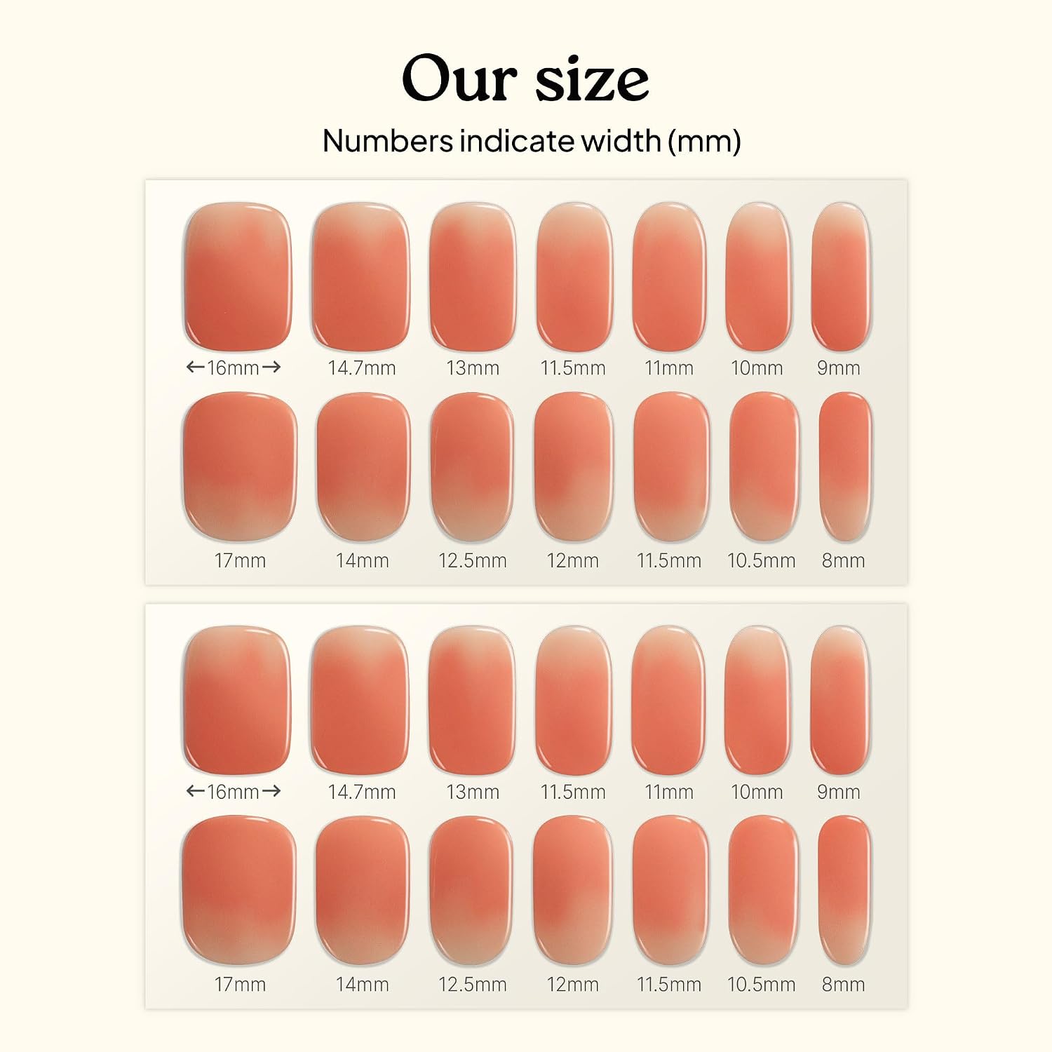 Heyhae Semi Cured Gel Nail Strips | No LED Lamp Needed | Ombre. Orange. Spring | Easy Apply & Remove. Salon Quality |Includes 28 Strips. 1 Prep Pads. Nail File & Wooden stick - Hey. You're My Sunshine : Beauty & Personal Care