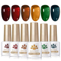 Born Pretty Gel Nail Polish Spring Summer Neon Fluorescent Orange Hot Pink Blue Yellow Green Purple Soak Off U V LED Gel Nail Polish Set Nails Art 7ml 6pcs : Beauty & Personal Care