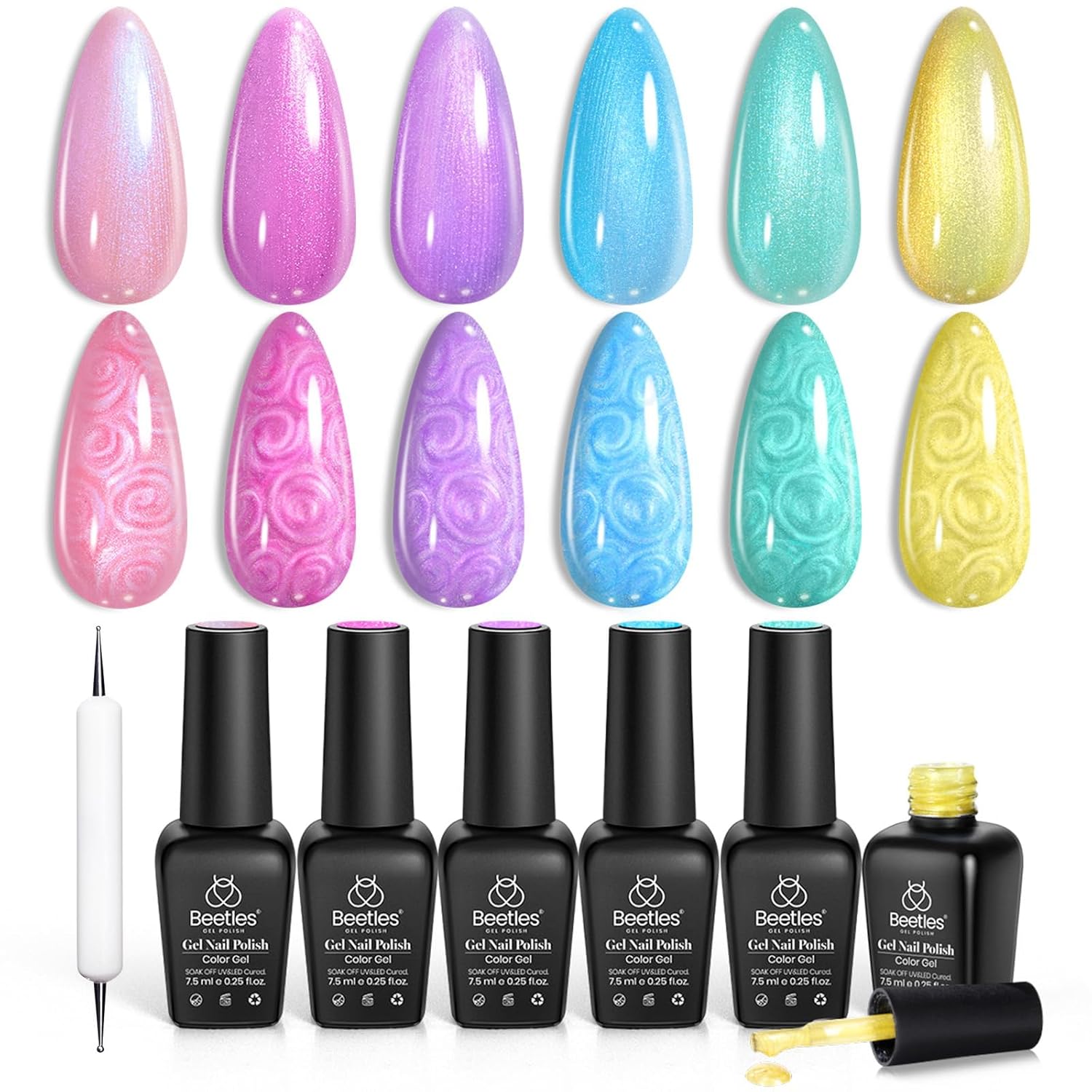 Beetles Nude Gel Nail Polish Set - 6 Colors Nude Pink Brown Neutral Jelly Gel Polish Kit Sheer Translucent Effect Soak Off UV Nail Art Design Drunken Rose Collection Manicure Gift for Women : Beauty & Personal Care