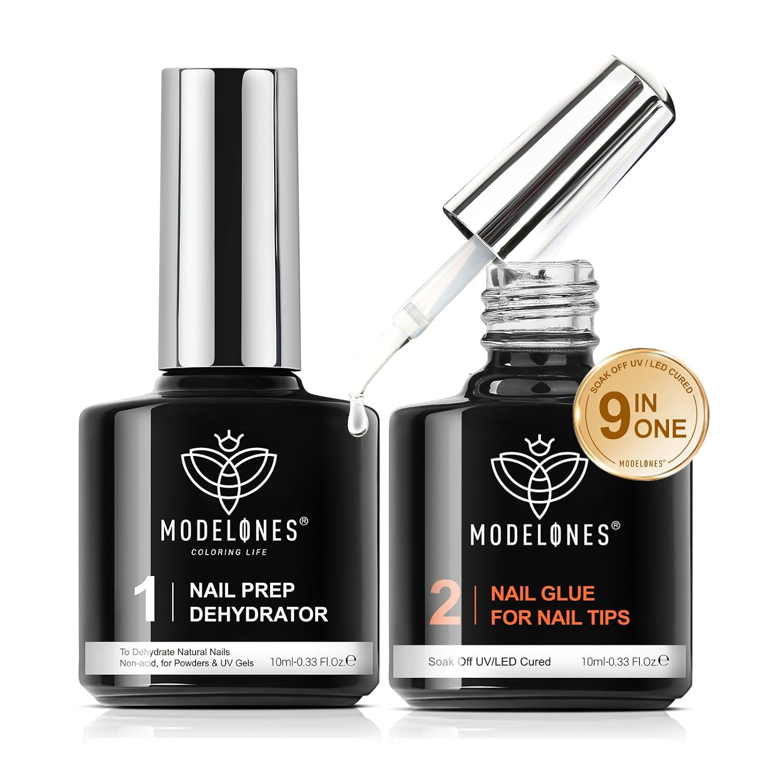 modelones Gel Top Coat. 15 ml 2026 Upgrade Super Shiny Base and Top Coat Set. Soak Off Nail Lamp Acid Free No Wipe Clear Base Top Gel Nail Polish : Beauty & Personal Care