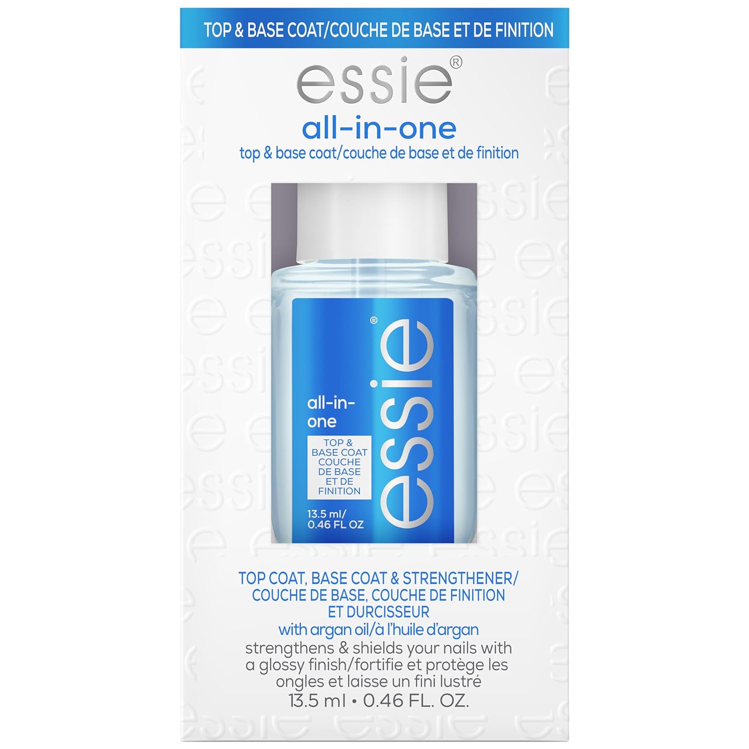 essie All-In-One Base Coat + Top Coat + Strengthener Nail Polish. 0.46 Ounces (Packaging May Vary) : Nail Polish : Beauty & Personal Care