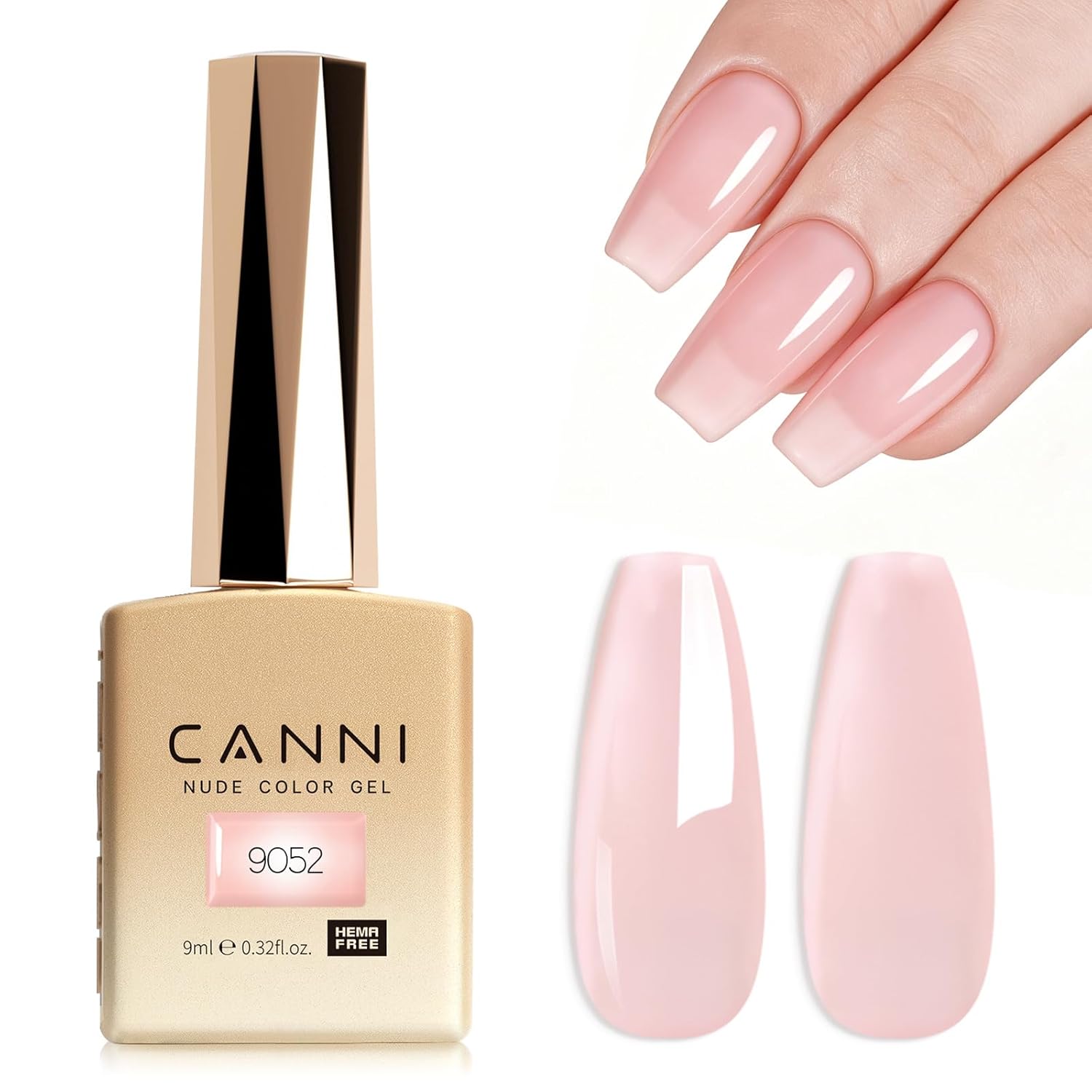 CANNI Light Pink Gel Nail Polish. 1Pcs Baby Pink Gel Polish Soft Pale Color High Gloss Soak Off U V Nail Manicure Salon DIY : Beauty & Personal Care
