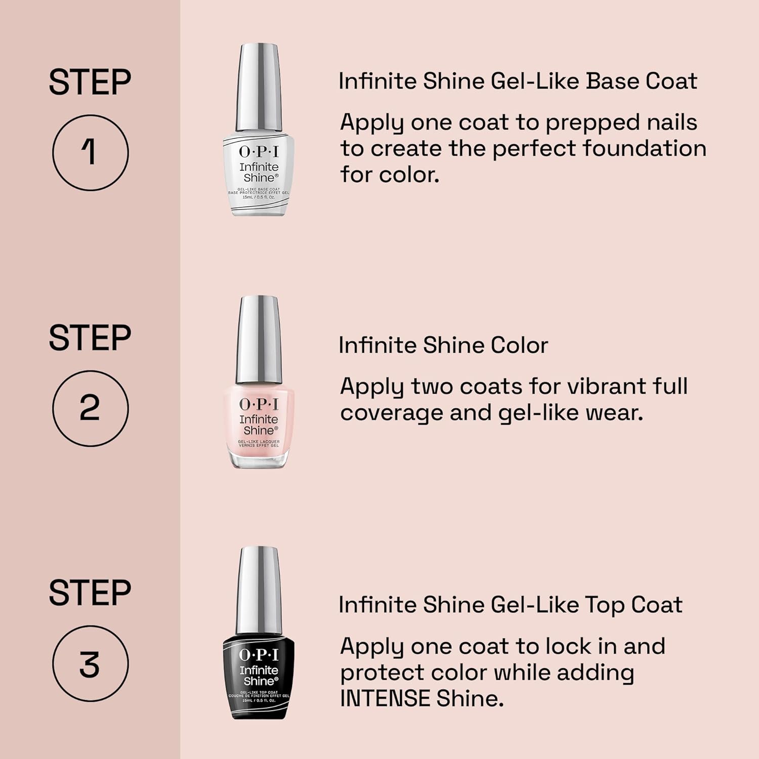OPI Infinite Shine Bubble Bath | Sheer Nude Pink Crème Long Wear Gel Like Nail Polish | Vegan. Long Lasting. Streak Free : Beauty & Personal Care