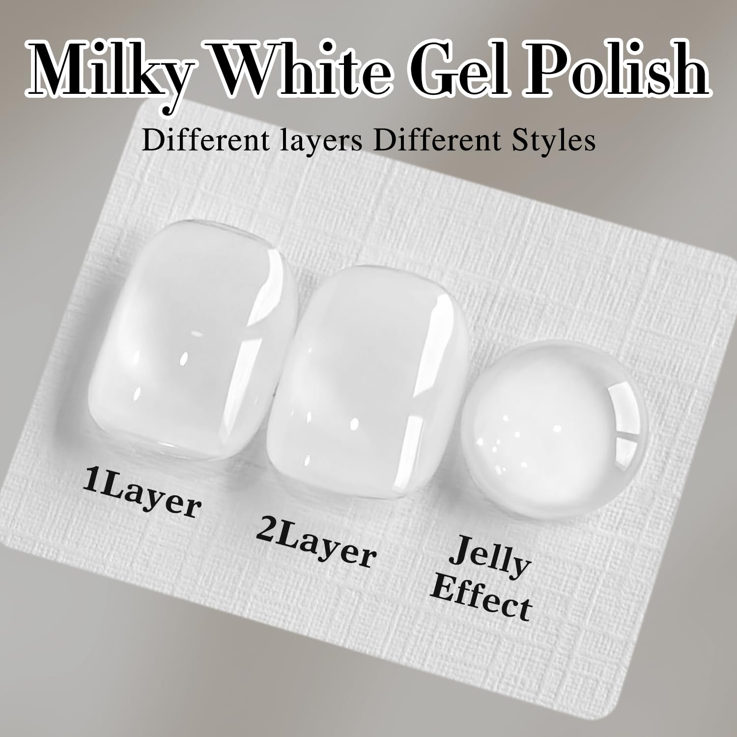 Double Rhythm 15ML Gel Nail Polish Pure Sheer Same Color Same Bottle Gel Polish Art Manicure Salon DIY at Home for Women (Milky White-A1075) : Beauty & Personal Care