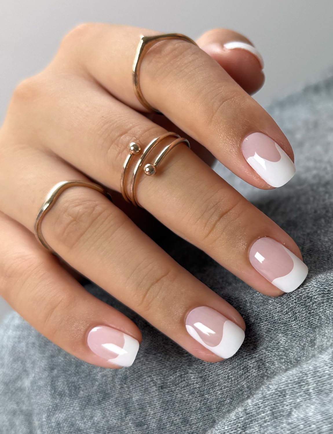 AutyaMee Semi Cured Gel Nail Strips (A White French Tip). Clear Base. 20 Pcs Gel Nail Wraps. Stickers. UV Light Required. Salon Quality. Long Lasting : Beauty & Personal Care
