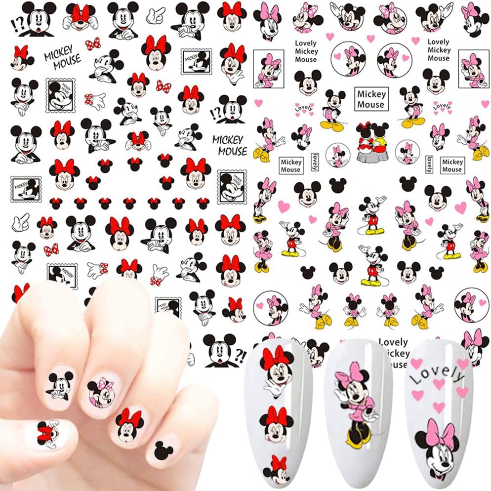 Cartoon Nail Art Stickers Cute Cartoon Nail Decals 3D Self-Adhesive Nail Art Supplies Designer Nail Stickers for Women Acrylic Nails Decoration Accessories 7 Sheets : Beauty & Personal Care