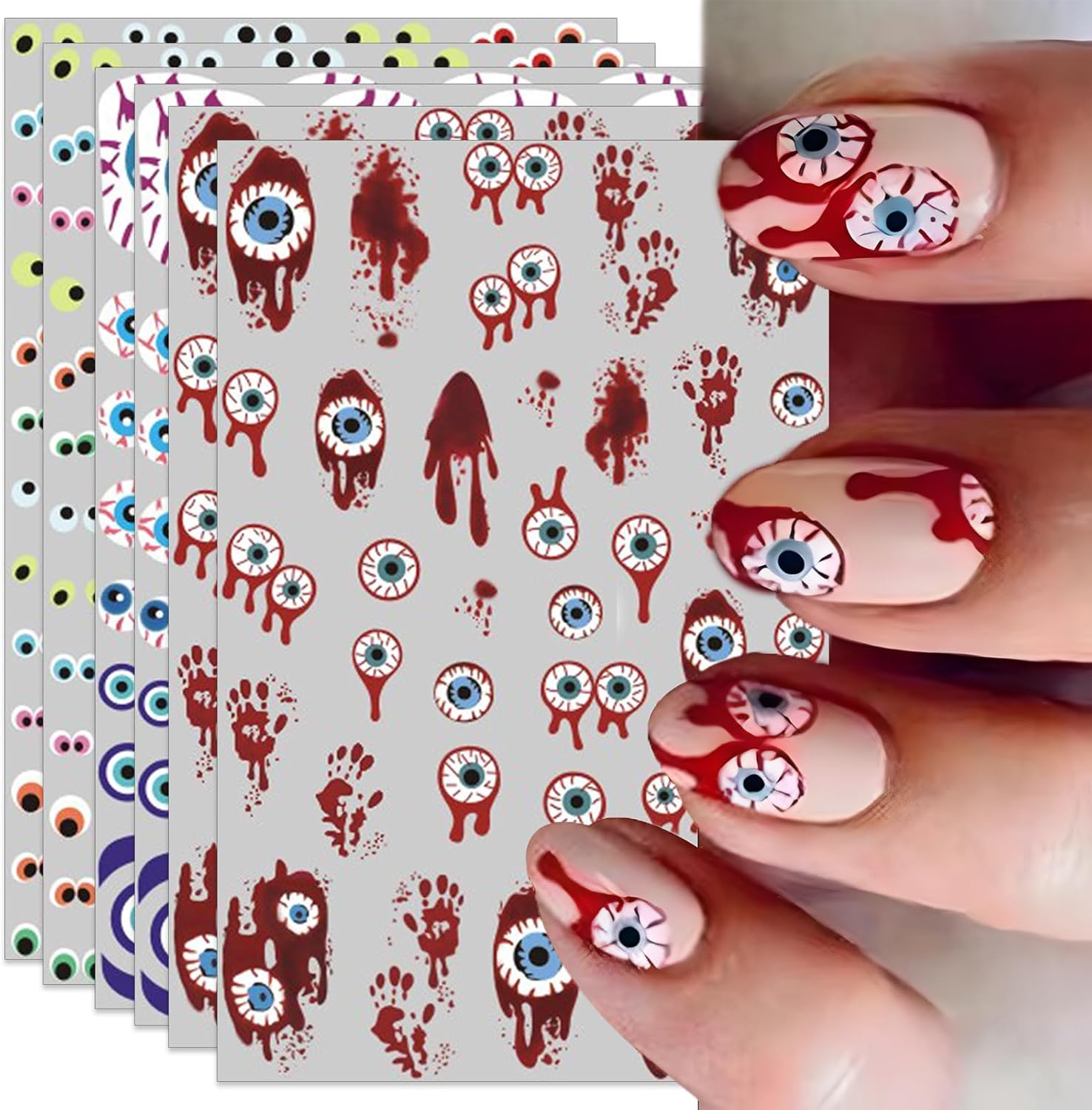 IDDFEVE 30 Sheets 8 Holiday Nail Art Stickers. Variety Pack All Season Nail Decals for All Year. Self-Adhesive Pegatinas Uñas 4th of July Halloween Fall Christmas Valentine St. Patrick's : Beauty & Personal Care