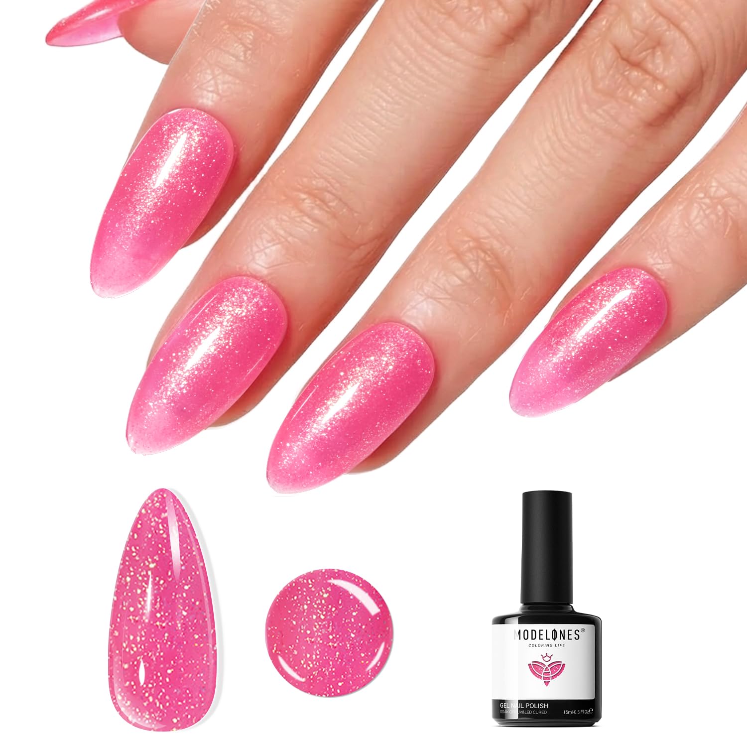 modelones Pink Gel Nail Polish Jelly Nude Pink Gel Polish French Tip Base Colors Translucent Soak Off U V Soap Nails for Nail Art Manicure at Home 15ML : Beauty & Personal Care