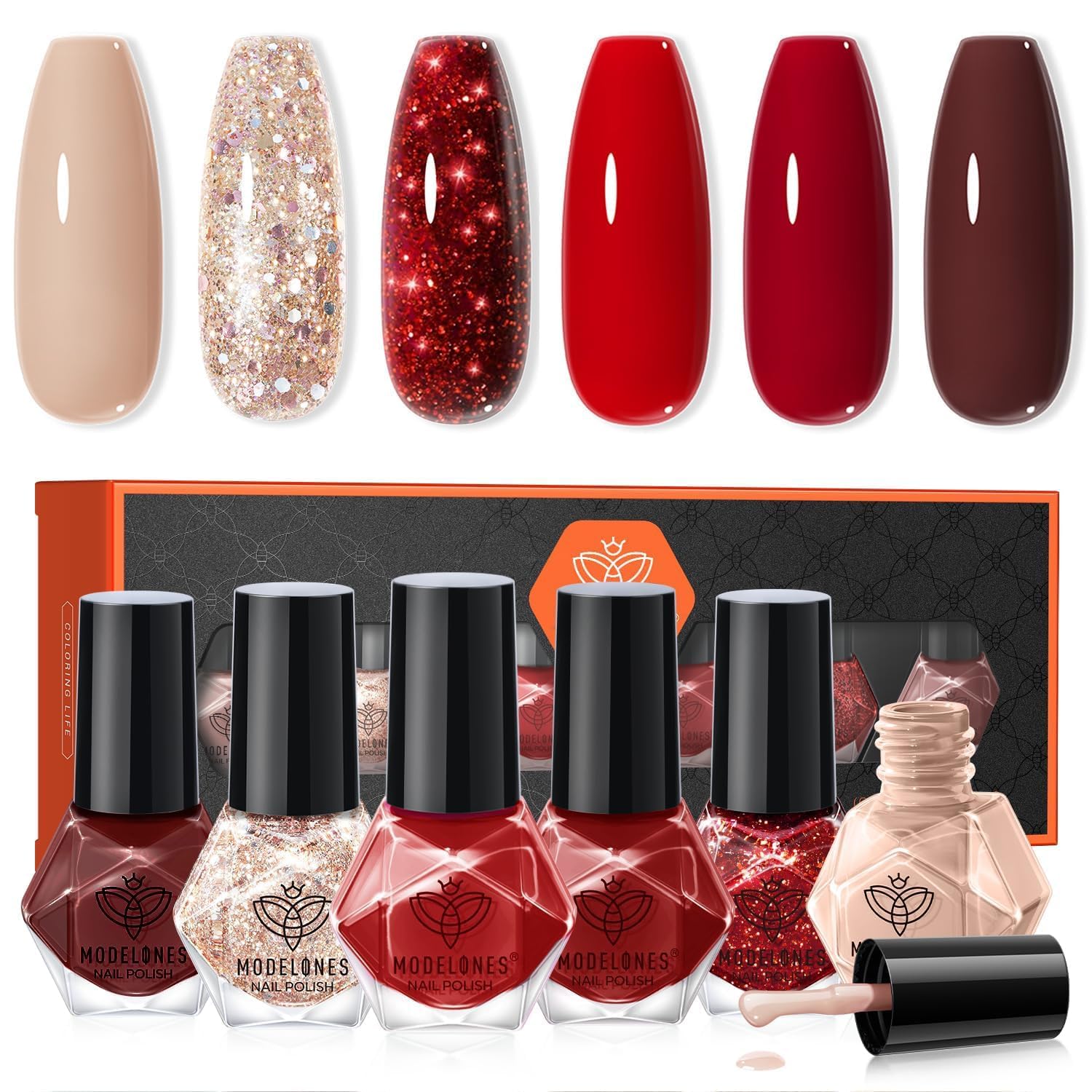 modelones Nail Polish Set 6 Colors Nude Nail Polish Jelly Set Red Pink Quick Dry Spring Summer Nail Polish 5ml (Sheer Nude Set) : Beauty & Personal Care