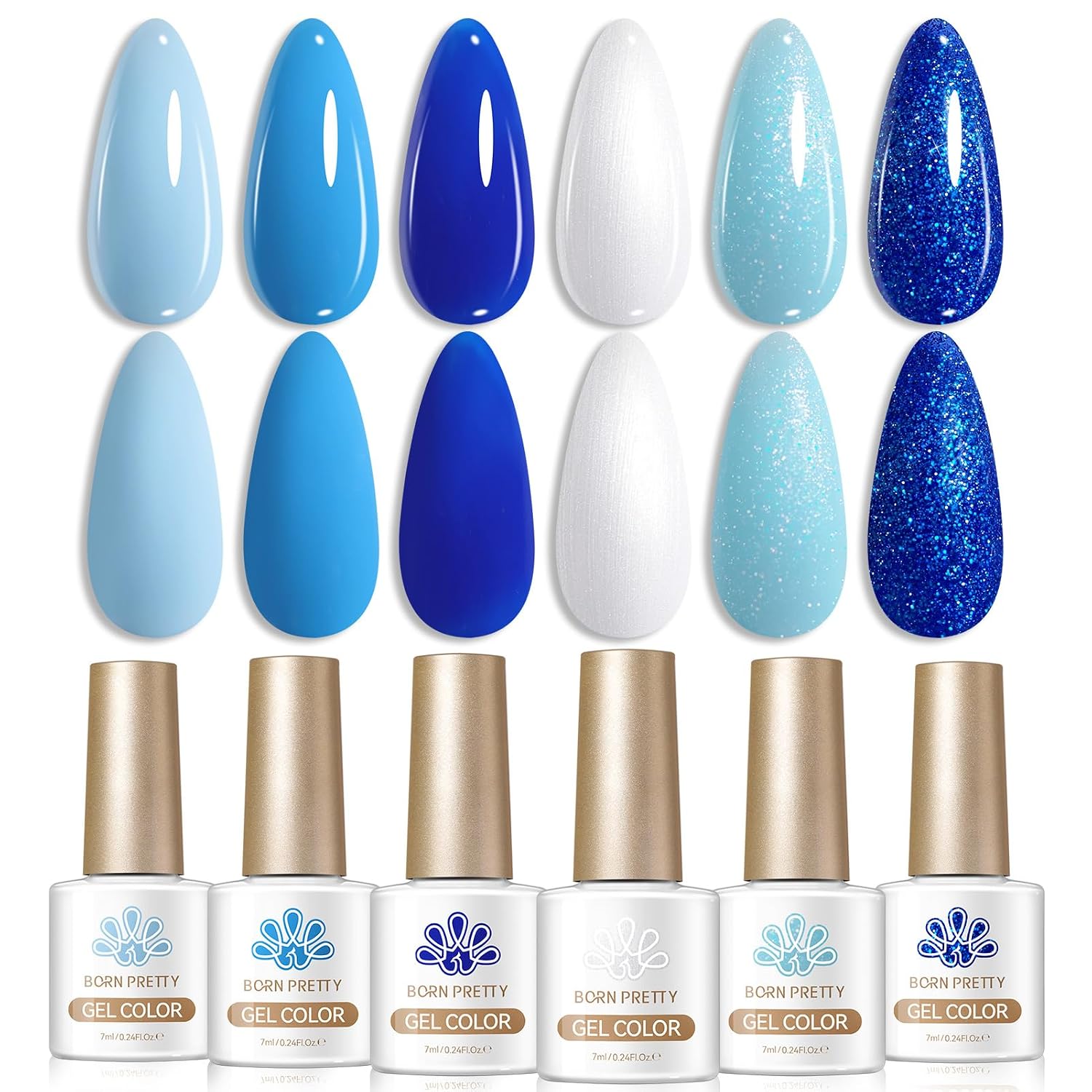 Born Pretty Pastel Gel Nail Polish Set Spring Summer Gel Polish Macaron Candy Sweet Color Gel Polish Easter Soft Pink Yellow Purple Blue Green Colors Collection Nail Art Gift Box 7ML 6PCS : Beauty & Personal Care