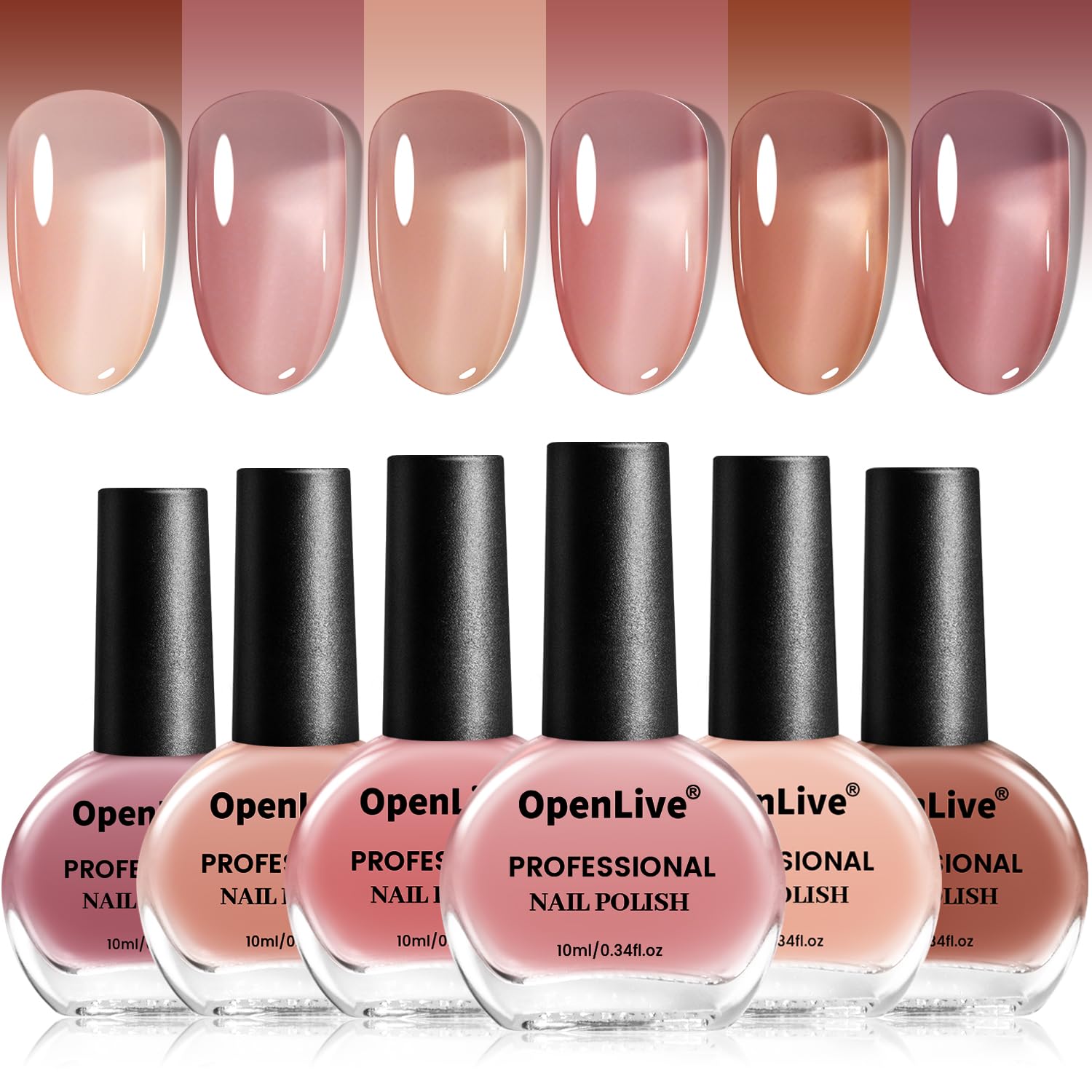OpenLive 12 PCS Nail Polish Set With 10 Colour Combo. 2 PCS Base And Top Coat.Fast Drying Nail Polish For Home DIY And Beginners : Beauty & Personal Care