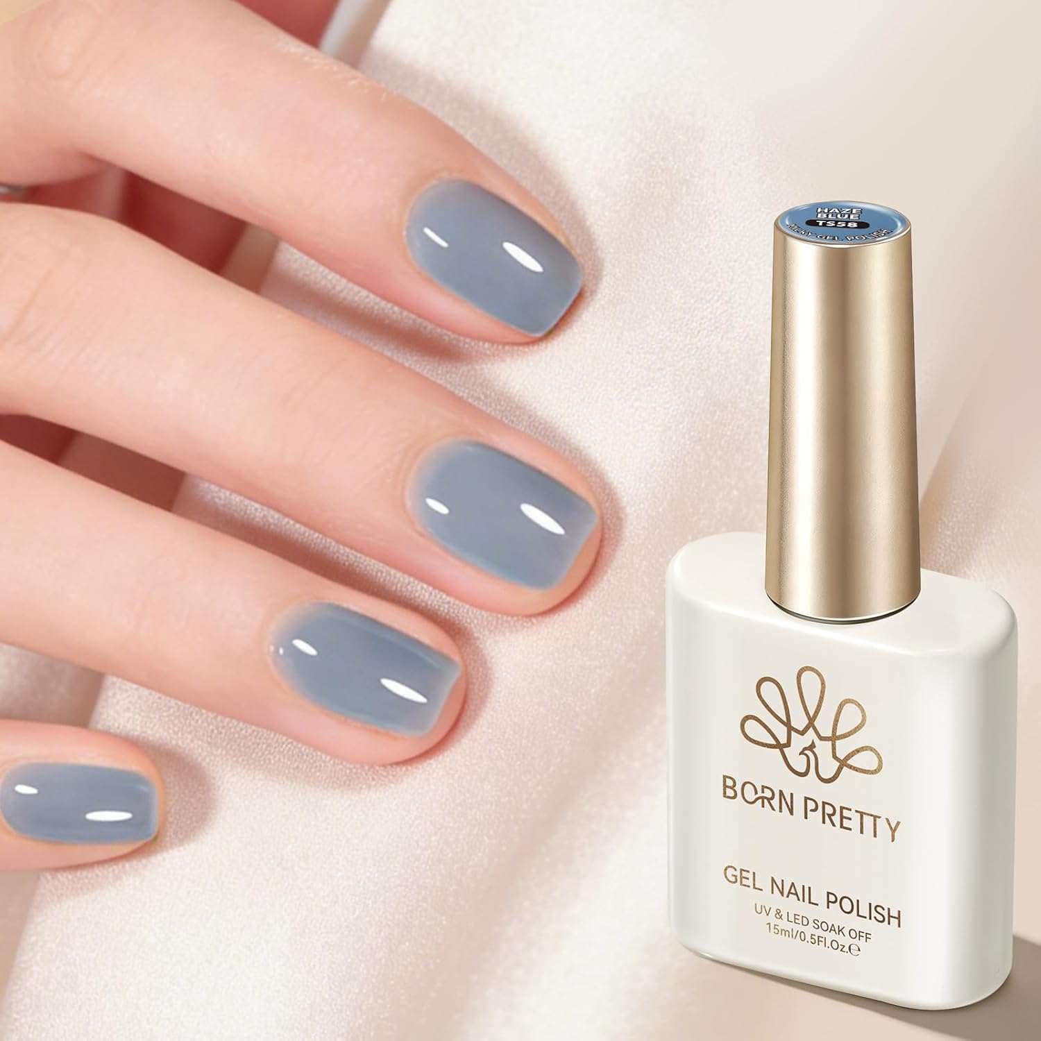 Born Pretty Nude Gel Nail Polish Jelly Light Nude Gel Polish.Sheer Translucent Skin Stone Natural Long Lasting Soak Off Gel Polish Nail Art DIY 15ML : Beauty & Personal Care