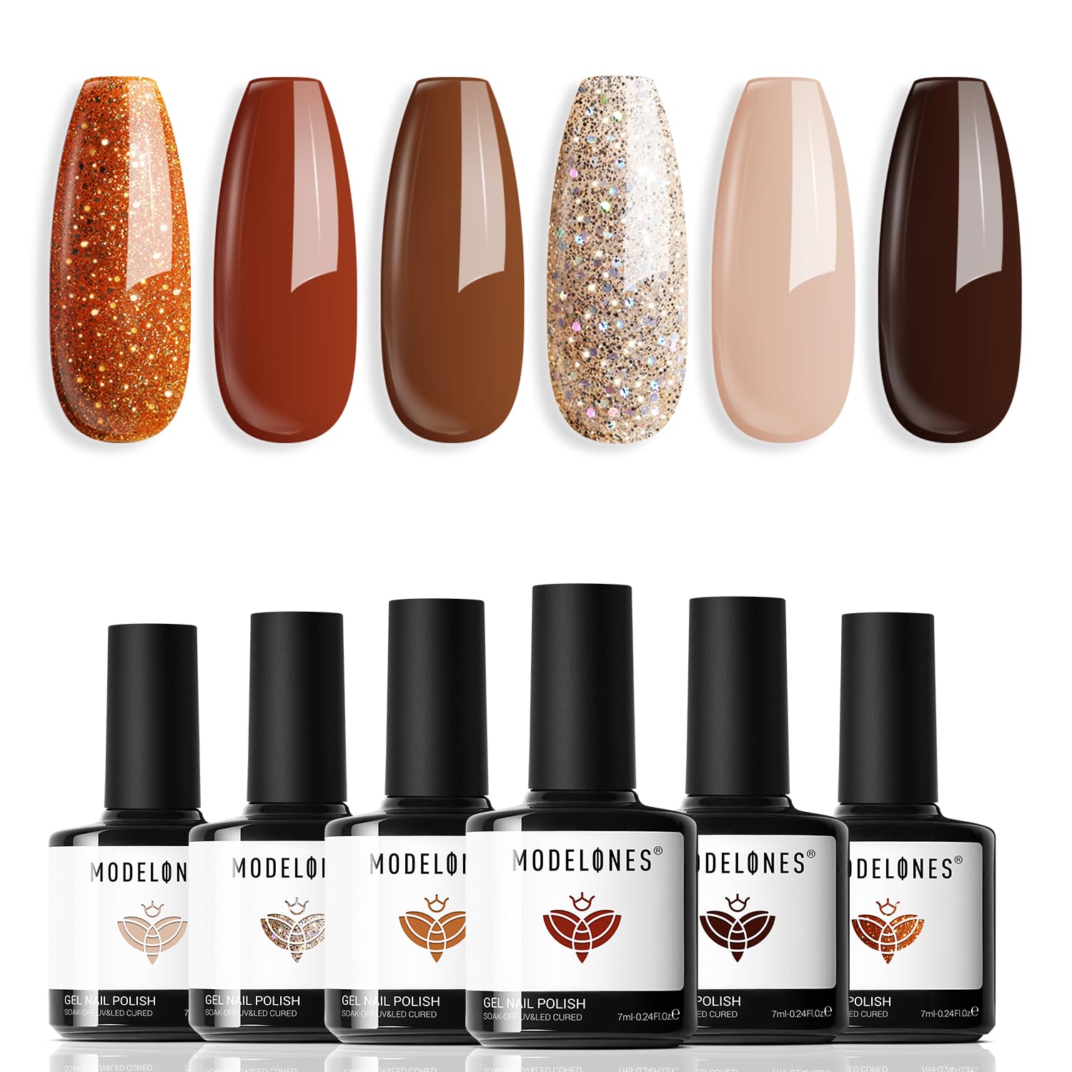 modelones Gel Nail Polish Set- 6 Colors 2026 Chameleon Aurora Shimmer Glitter Gel Polish Kit Blue Green Purple Nail Gel Polish Soak Off LED Nail Lamp Nail Art Gel Kit DIY Salon Gift : Beauty & Personal Care