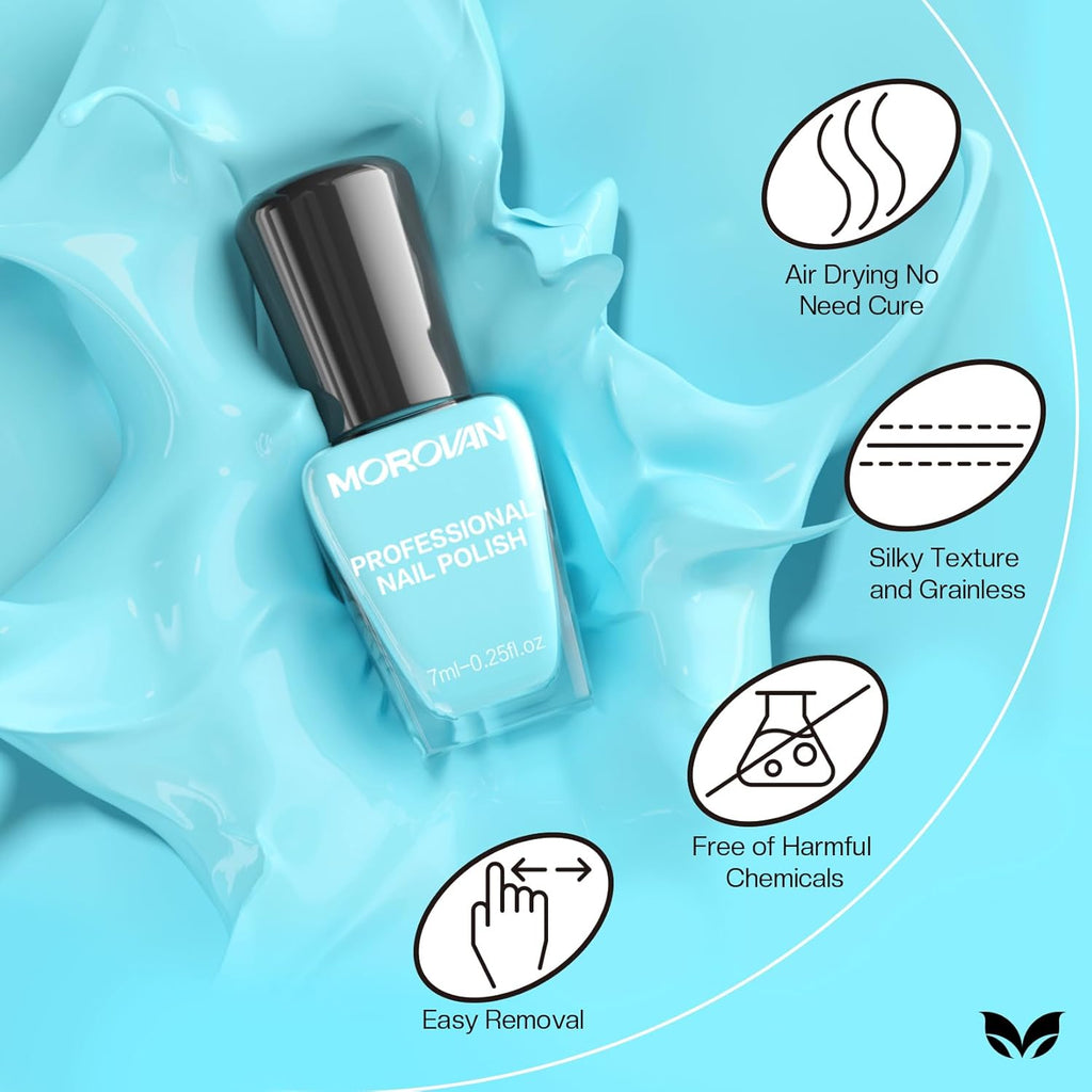 Morovan 15 Bright Color 0.27oz Air Quick Dry Long Lasting Nail Polish Gift Set for Women : Beauty & Personal Care