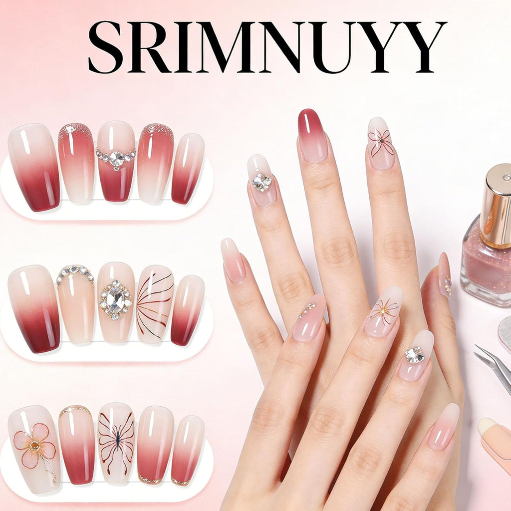 Square Press on Nails Short Sea Blue Fake Nails Glossy Acrylic Nails Press ons Full Cover False Nails with Golden Glitter Designs Glue Stick on Nails for Women Girls 24 Pcs : Beauty & Personal Care