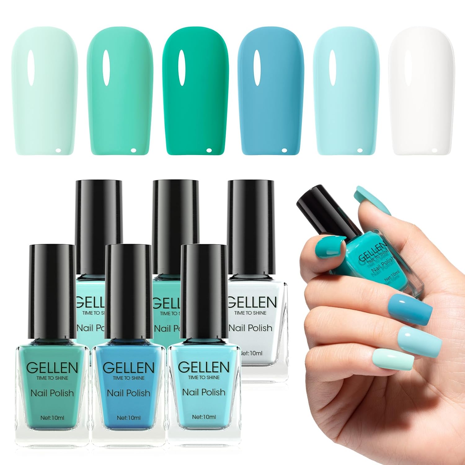 GELLEN Nail Polish Neutral Earth Tones. Nude Dusty Rose Fall Winter Air Dry Regular Nail Polish 6-color Set for Finger Toe Nails Home Salon All Seasons. Not UV Gel. Hema Free. Non Toxic. TPO Free : Beauty & Personal Care