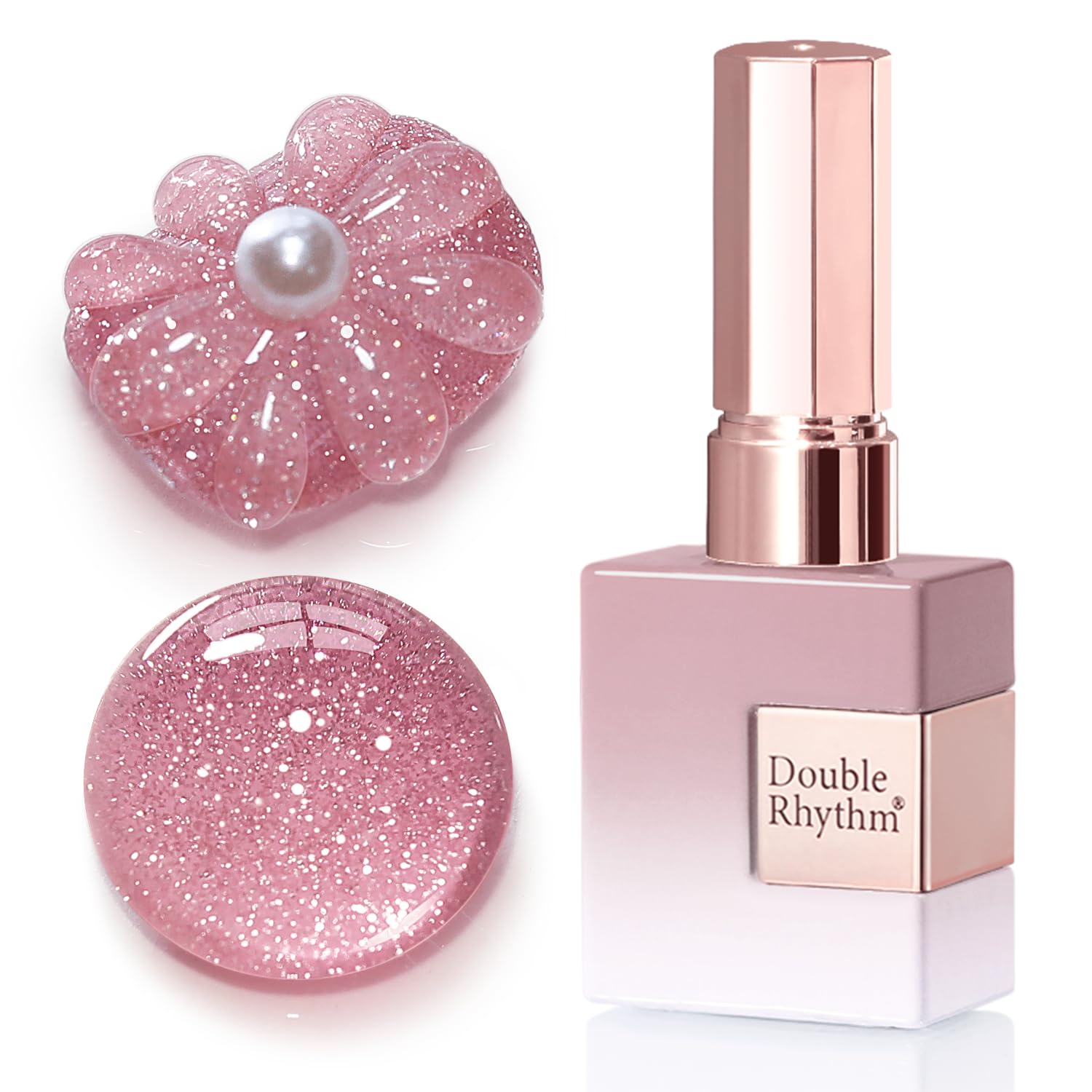 Double Rhythm 0.5Oz Glitter Gel Polish Shimmer Reflective Color for Nail Art Salon DIY Soak Off 15ml Nail Lamp Gel Polish at Home (Pink-B1161) : Beauty & Personal Care