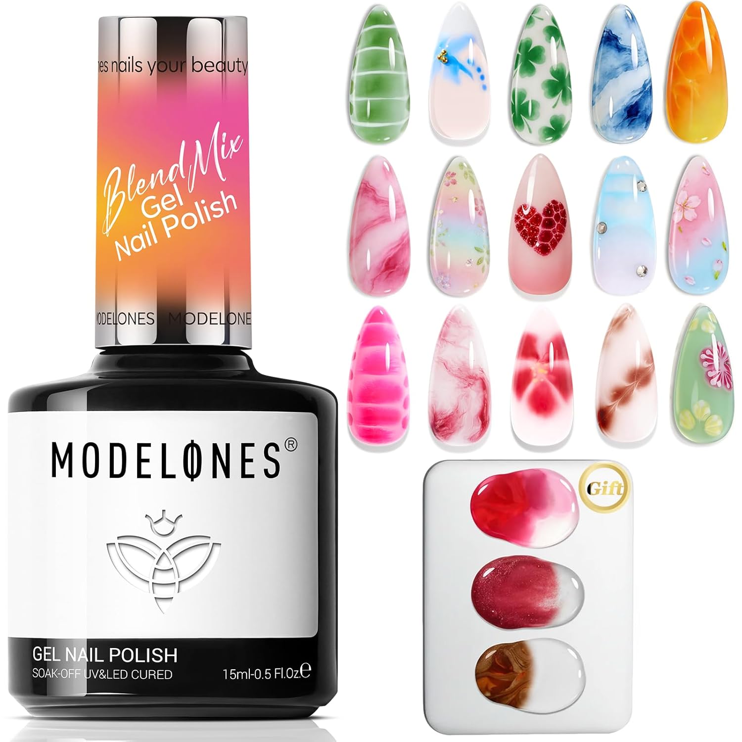 modelones Pink Gel Nail Polish Jelly Nude Pink Gel Polish French Tip Base Colors Translucent Soak Off U V Soap Nails for Nail Art Manicure at Home 15ML : Beauty & Personal Care