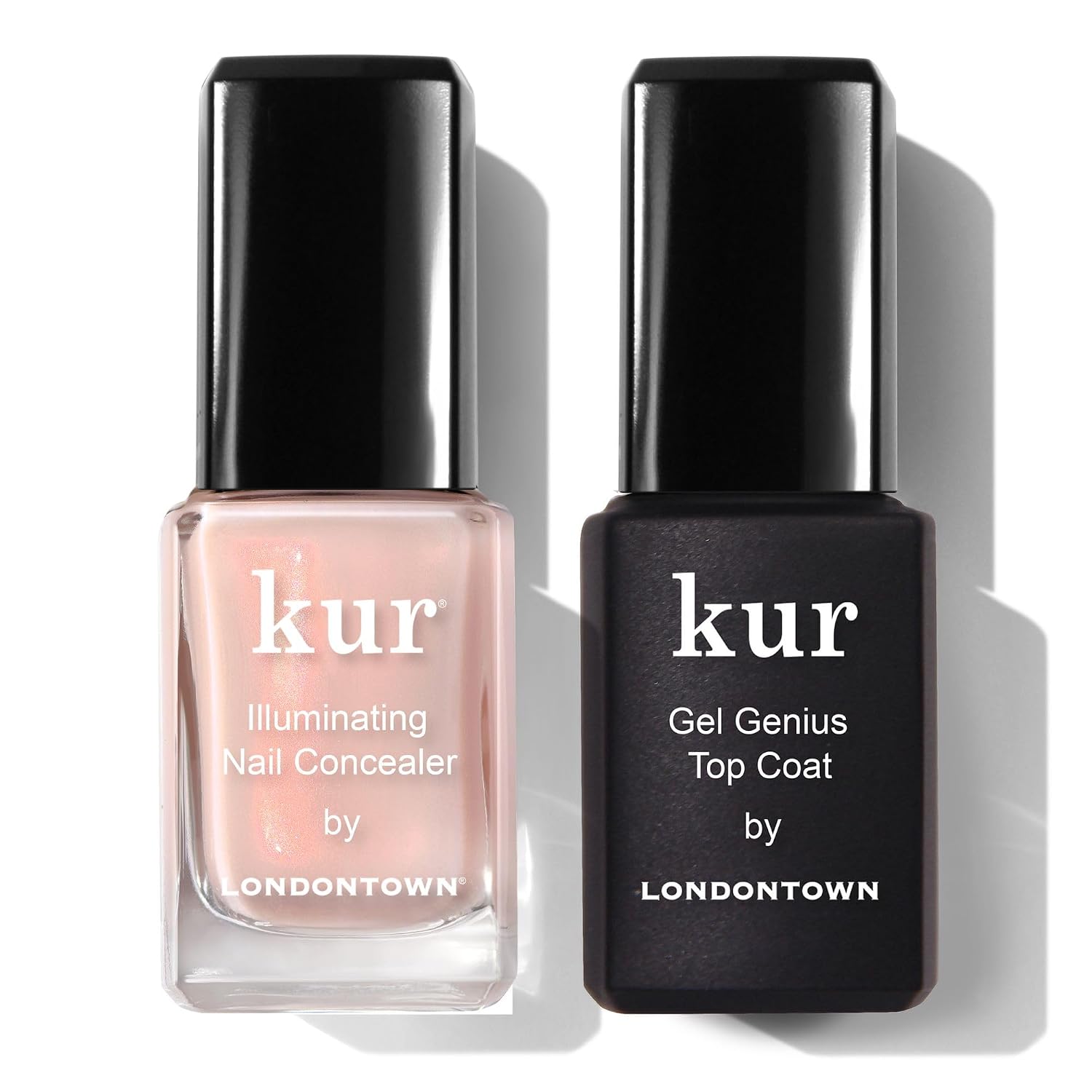 LONDONTOWN kur Pink Nail Conceal & Go Duo Set | Includes Pink Nail Illuminating Concealer and Gel Genius Top Coat. 2 Piece Set : Beauty & Personal Care