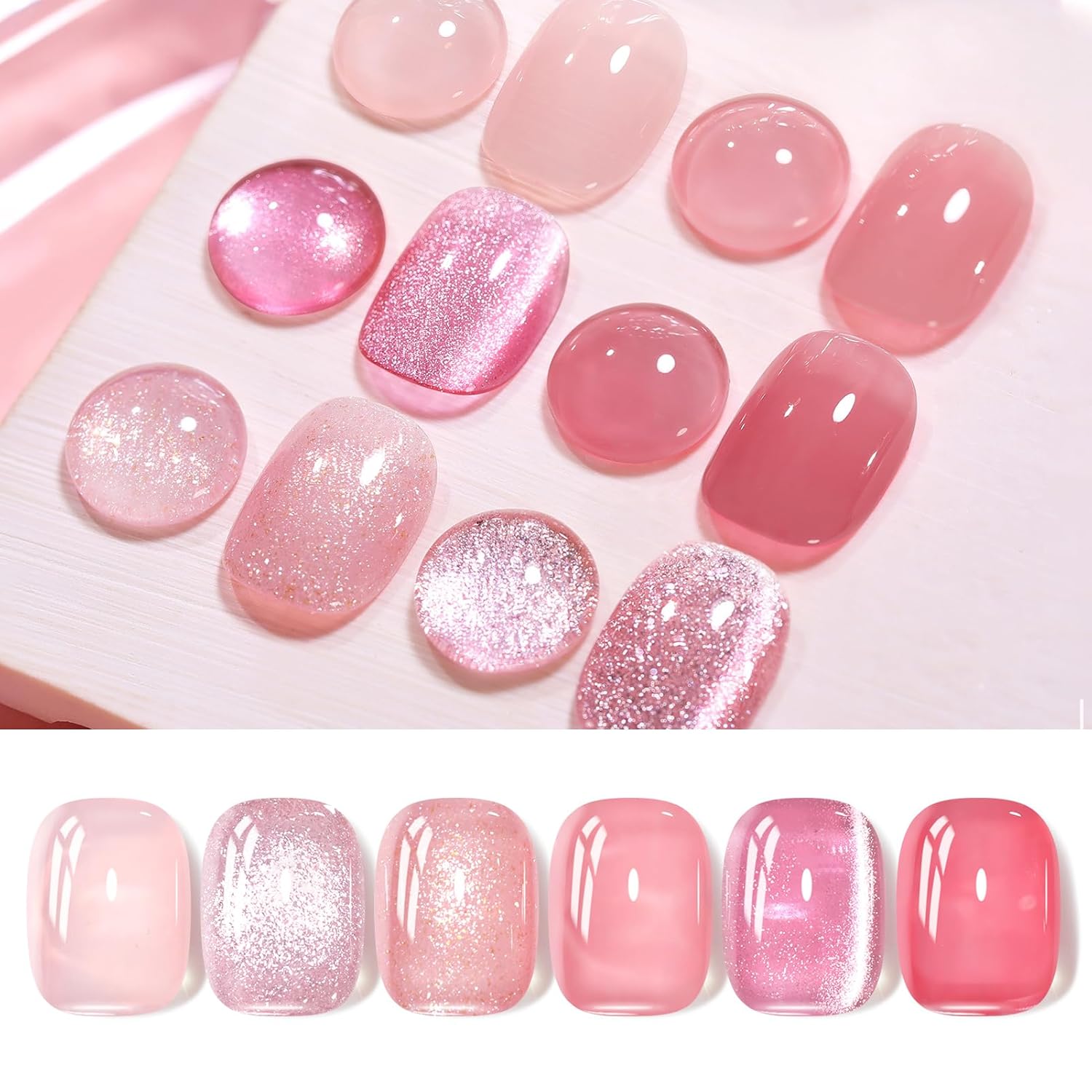 Born Pretty Pastel Gel Nail Polish Set Spring Summer Gel Polish Macaron Candy Sweet Color Gel Polish Easter Soft Pink Yellow Purple Blue Green Colors Collection Nail Art Gift Box 7ML 6PCS : Beauty & Personal Care