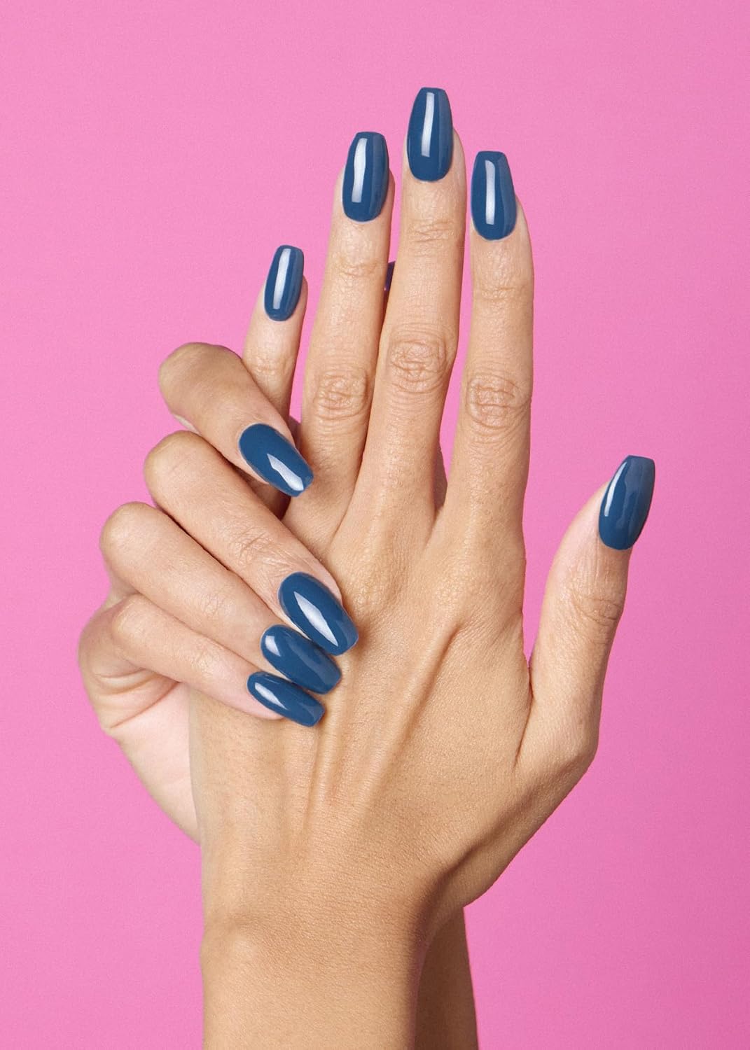 ohora Semi Cured Gel Nail Strips (N Cream Indigo) - Blue. Solid. Works with Any UV/LED Lamps. Salon-Quality. Long Lasting. Easy to Apply & Remove - Includes 2 Prep Pads. Nail File & Wooden Stick : Beauty & Personal Care