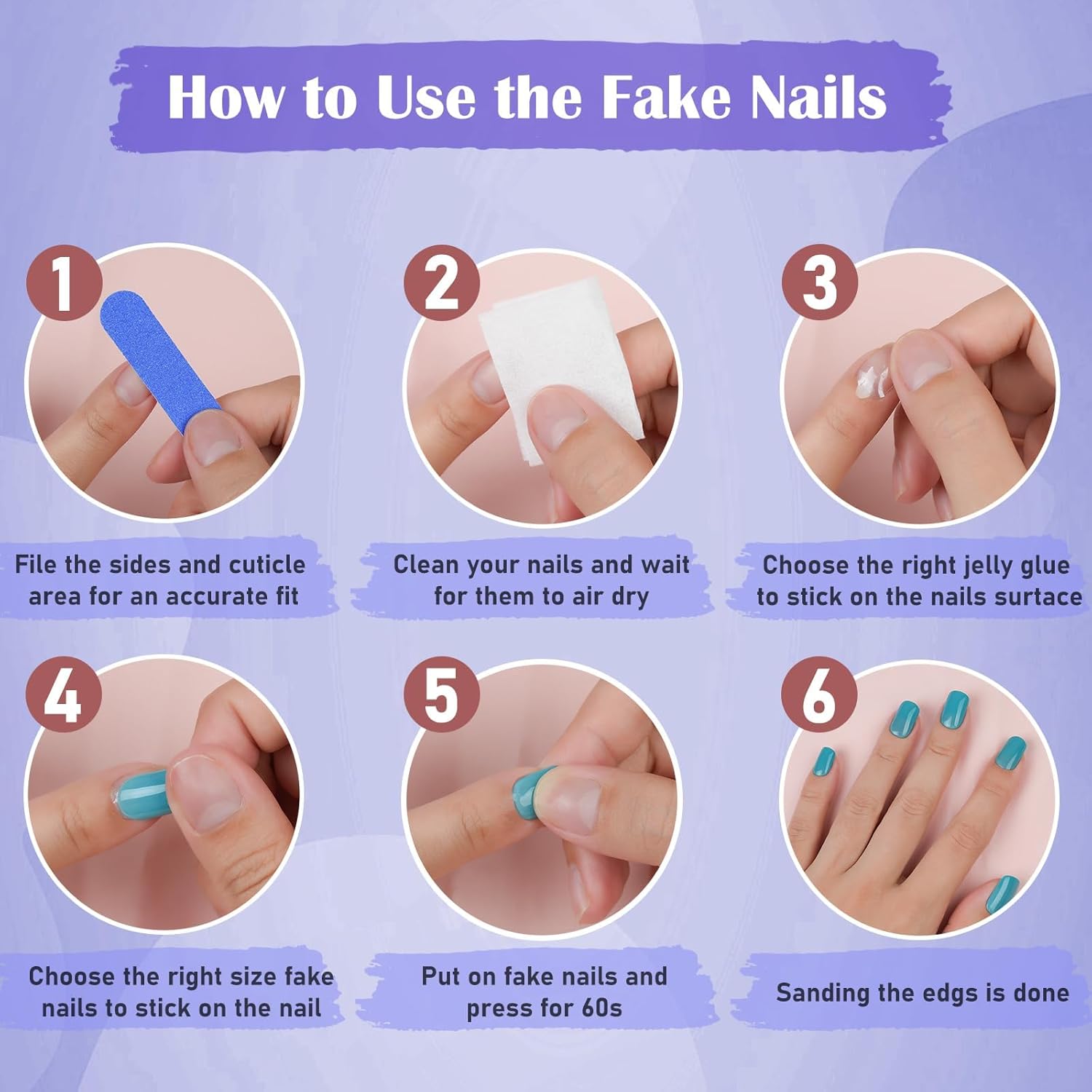 Press On Nails Short - Jofay Fashion Acrylic Press On Nails Red. Square Glue On Nails with Nail Glue. Fit Perfectly & Natural Stick On Nails in 16 Sizes - 32PCS Soft Gel Kit. Wine Red : Beauty & Personal Care