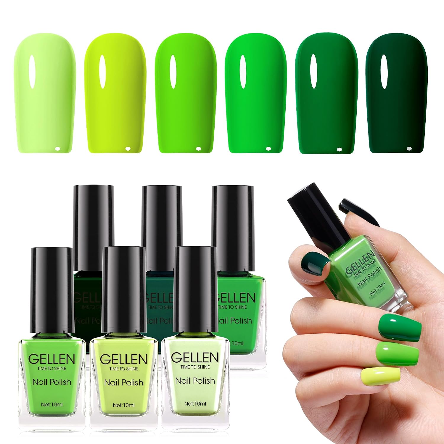 GELLEN Nail Polish Neutral Earth Tones. Nude Dusty Rose Fall Winter Air Dry Regular Nail Polish 6-color Set for Finger Toe Nails Home Salon All Seasons. Not UV Gel. Hema Free. Non Toxic. TPO Free : Beauty & Personal Care